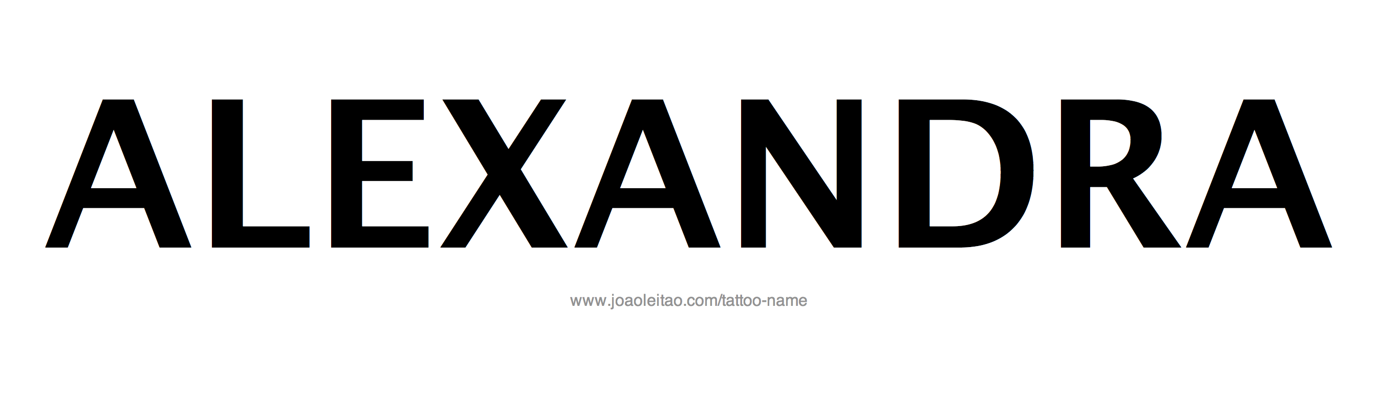 Tattoo Design Name Alexandra 