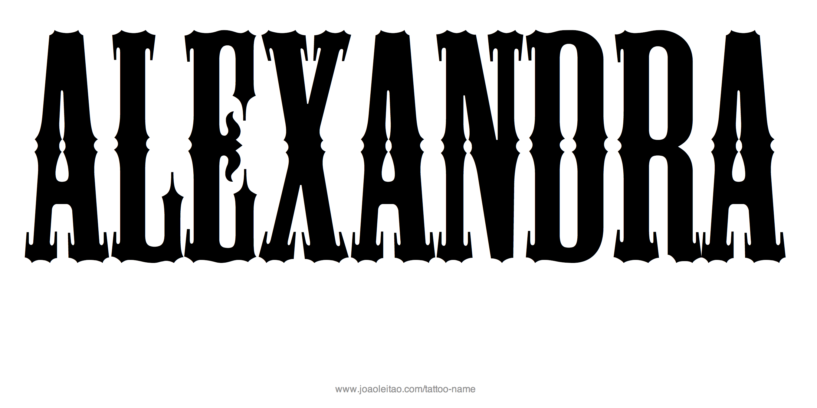 Tattoo Design Name Alexandra 