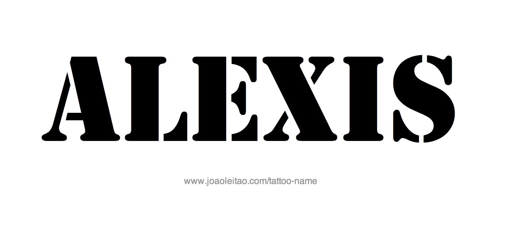 Tattoo Design Name Alexis 