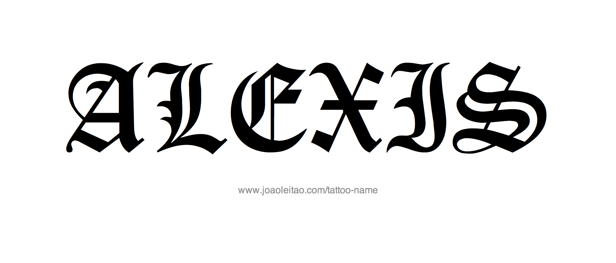 Tattoo Design Name Alexis 