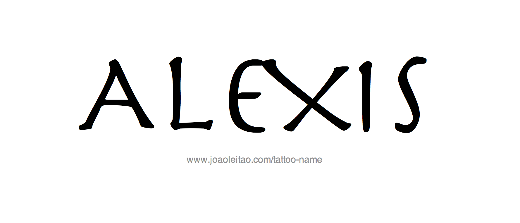 Tattoo Design Name Alexis 