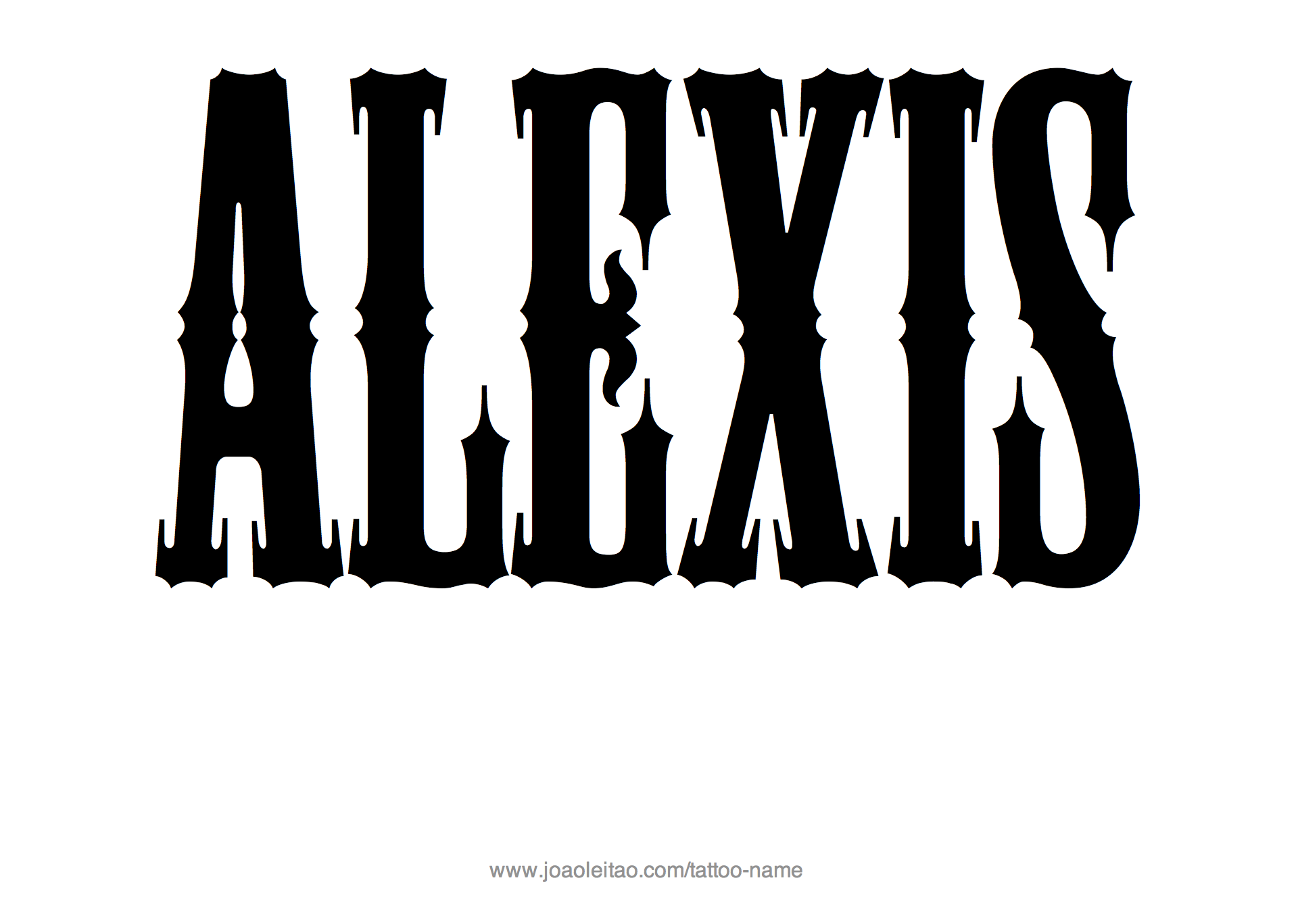 Tattoo Design Name Alexis 