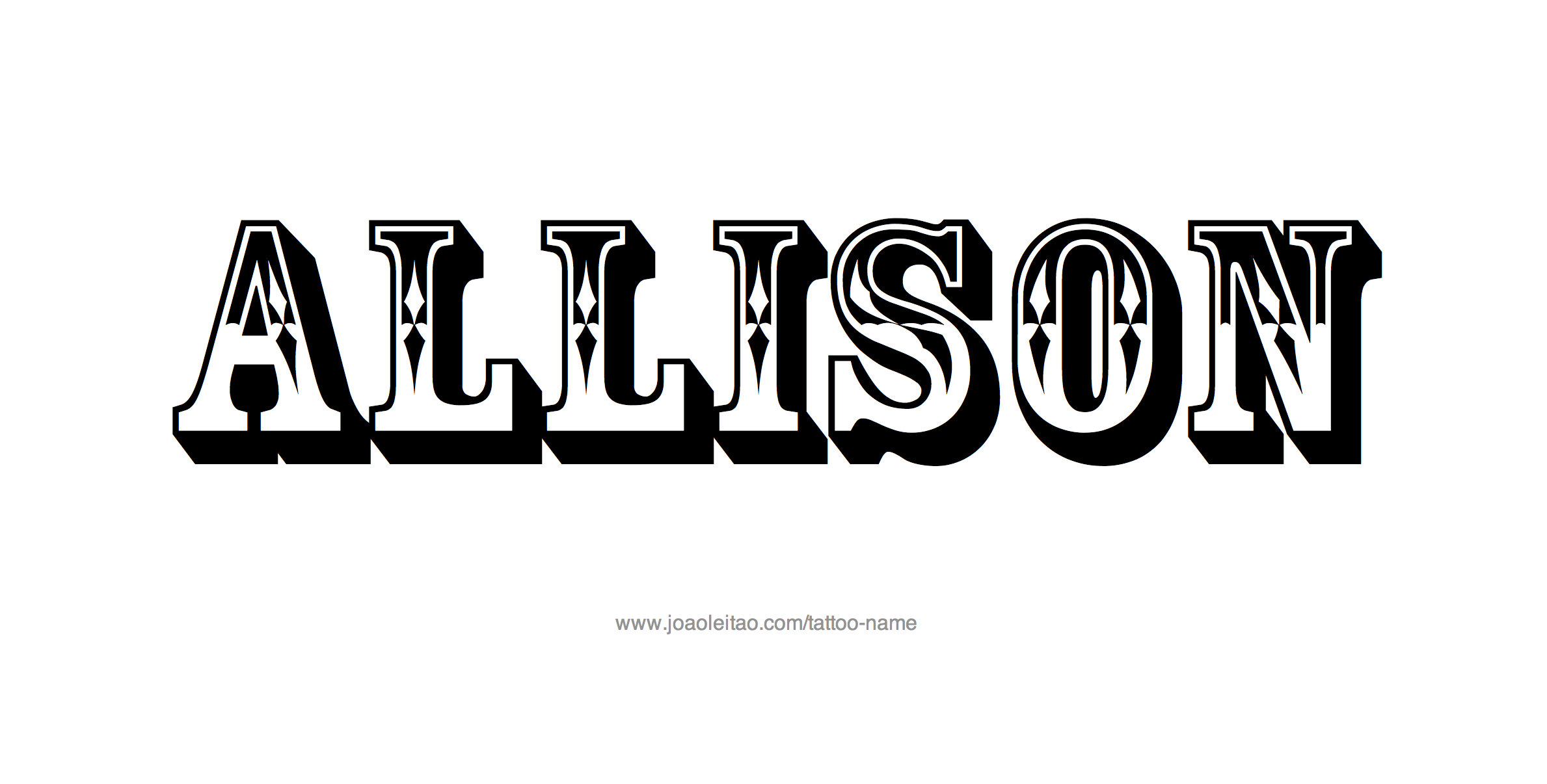 Tattoo Design Name Allison 