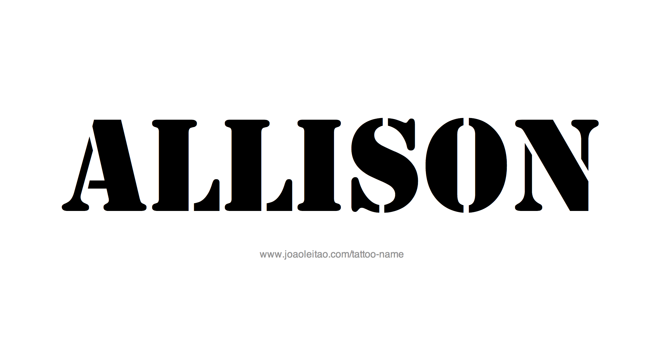 Tattoo Design Name Allison 