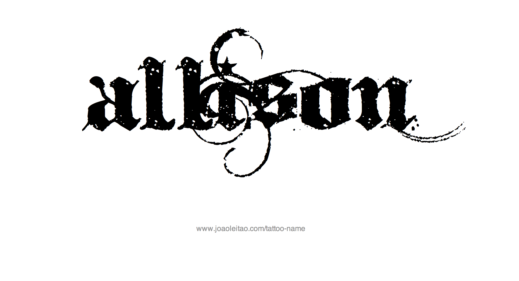 Tattoo Design Name Allison 
