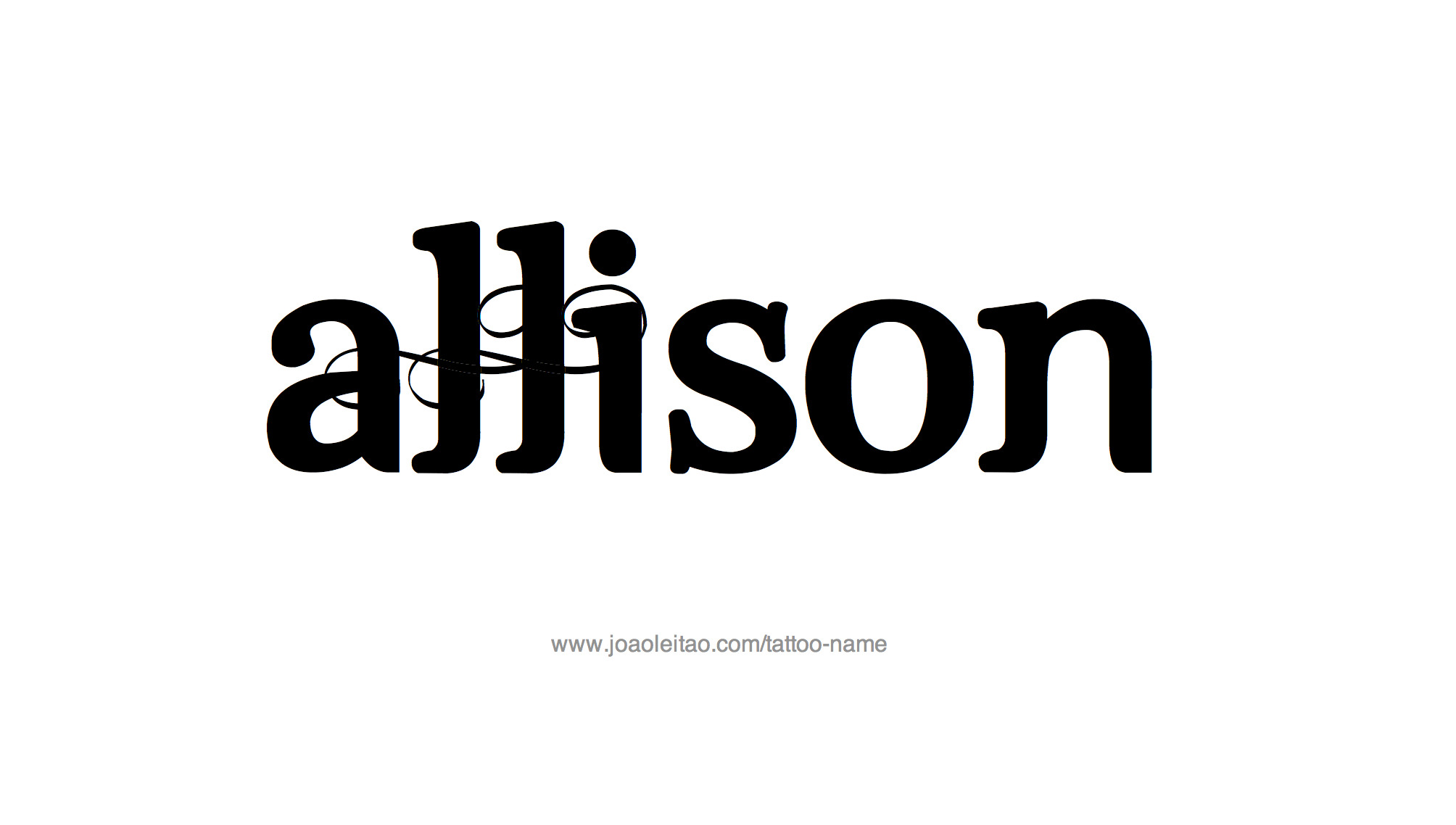 Tattoo Design Name Allison 