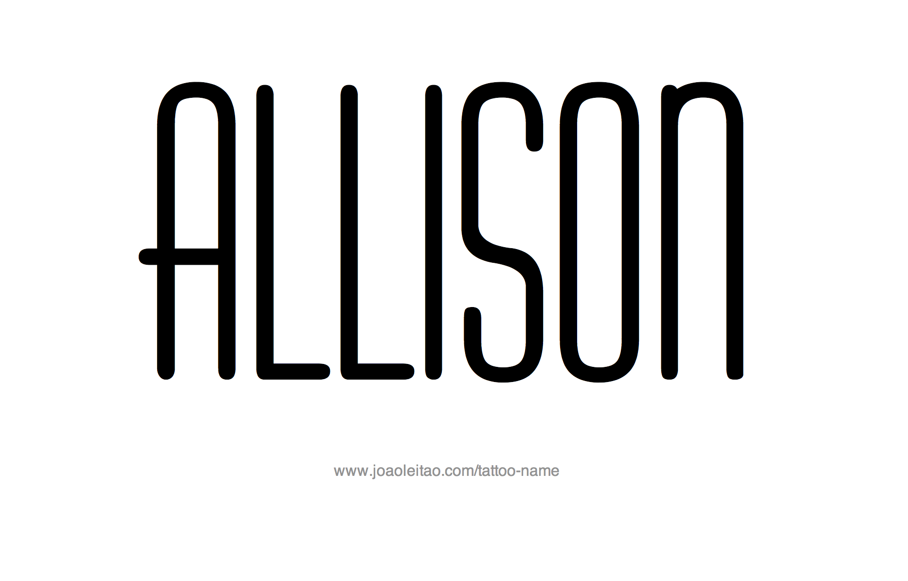 Tattoo Design Name Allison 