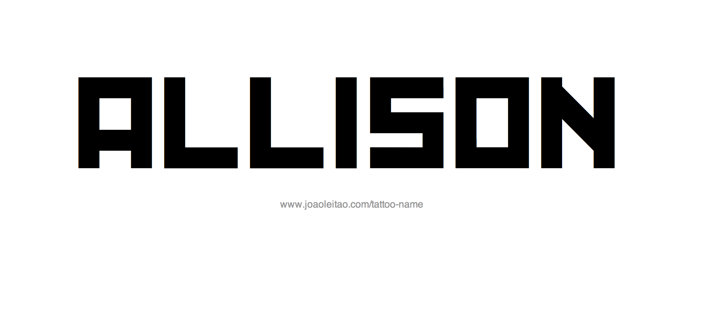 Tattoo Design Name Allison 