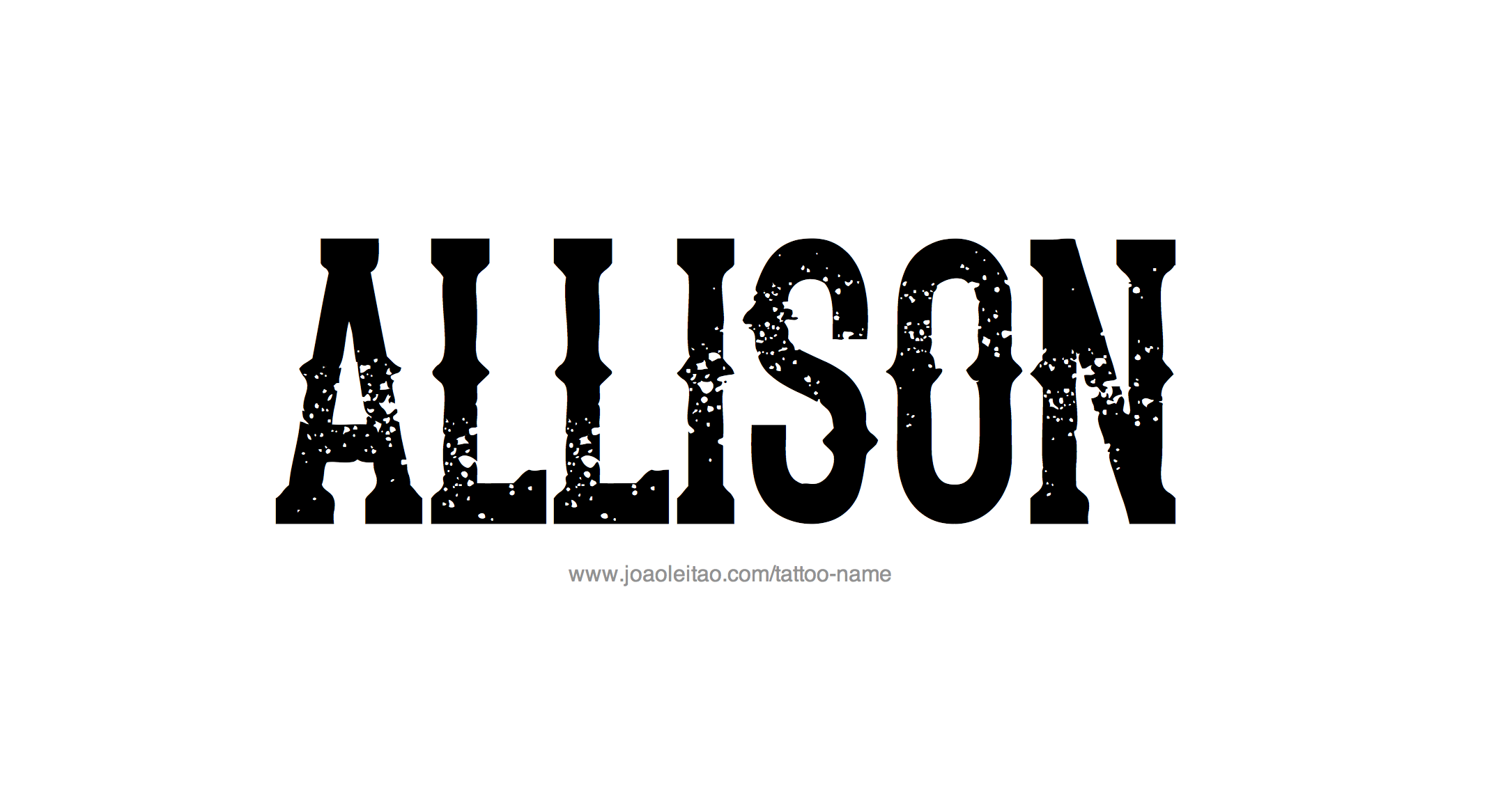 Tattoo Design Name Allison 