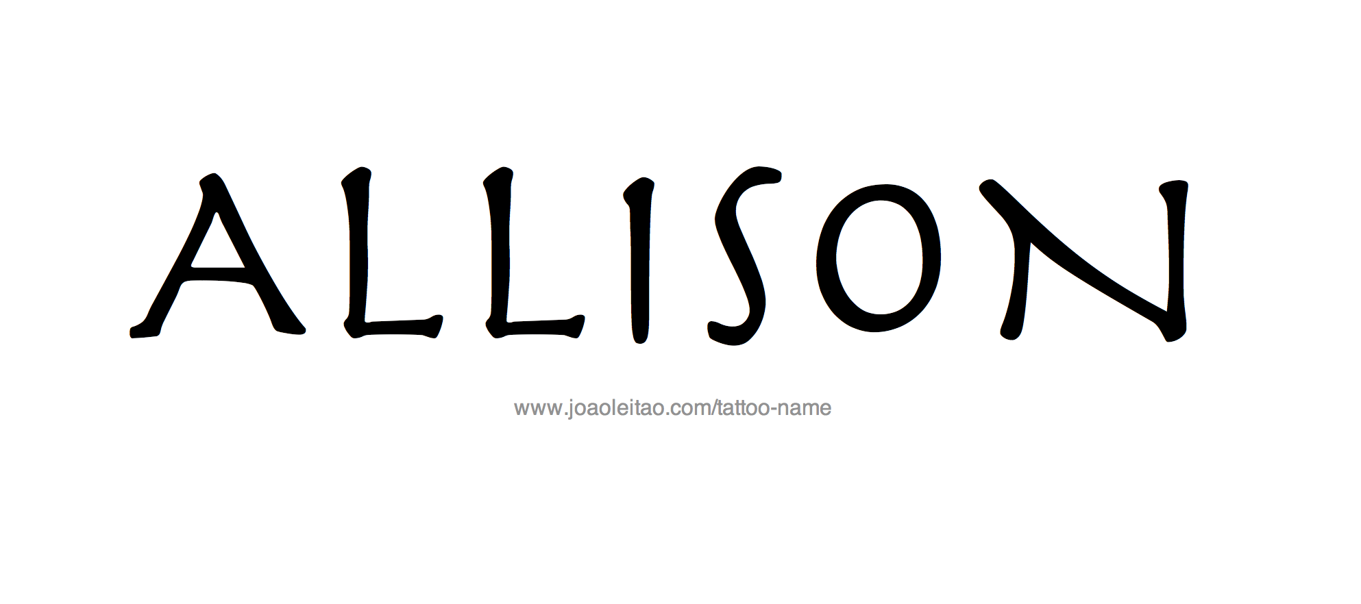 Tattoo Design Name Allison 