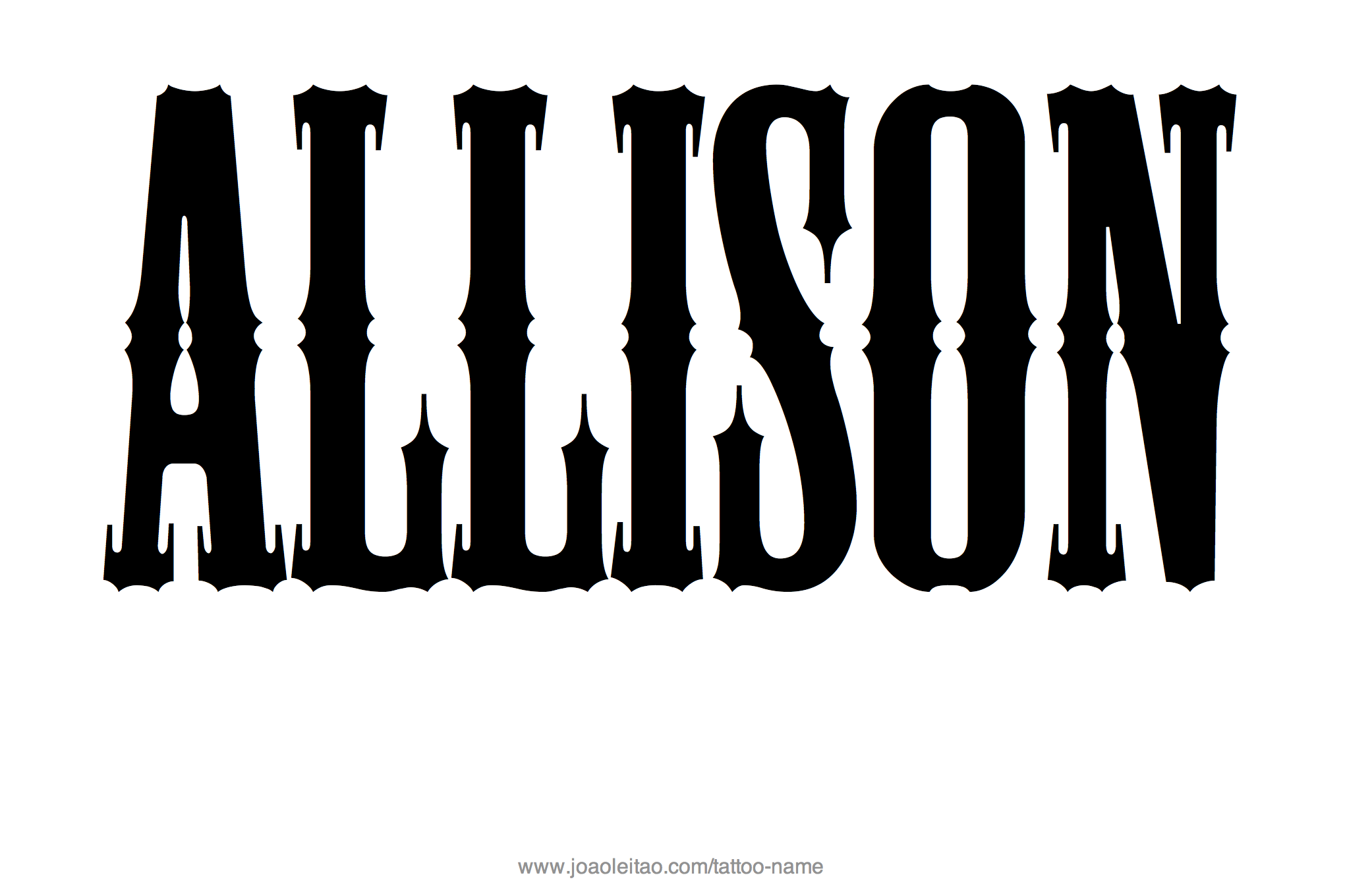 Tattoo Design Name Allison 