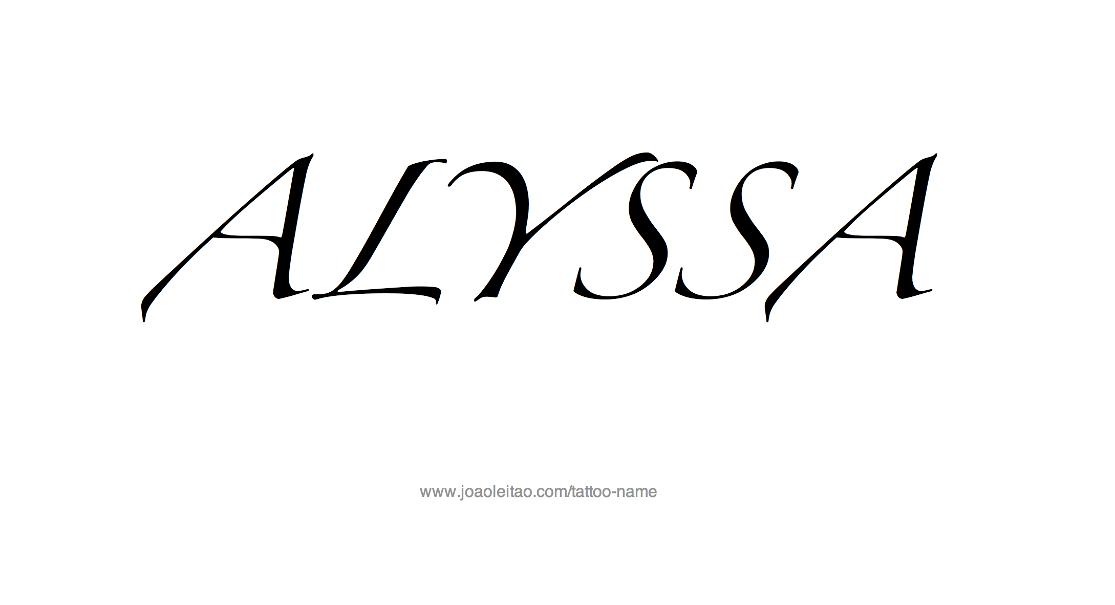 Tattoo Design Name Alyssa 