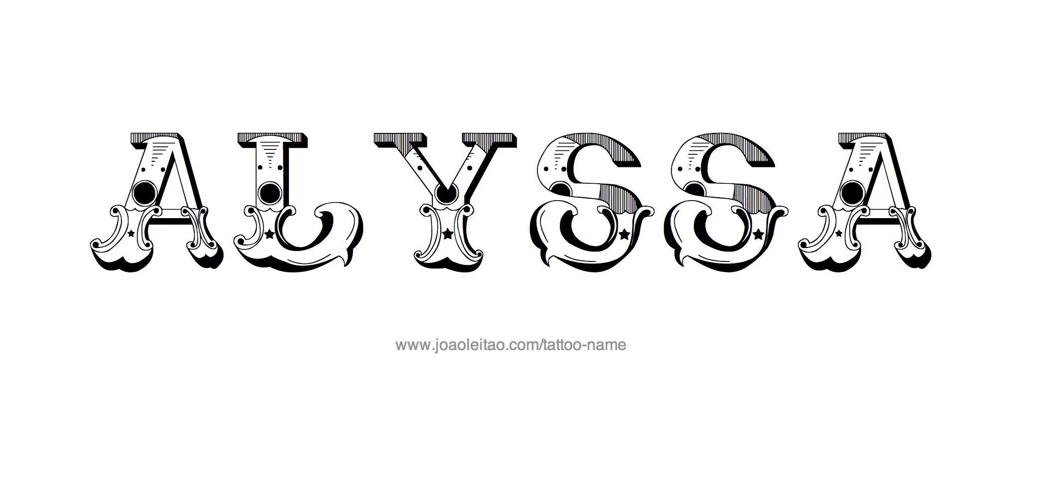 Alyssa Name Tattoo Designs