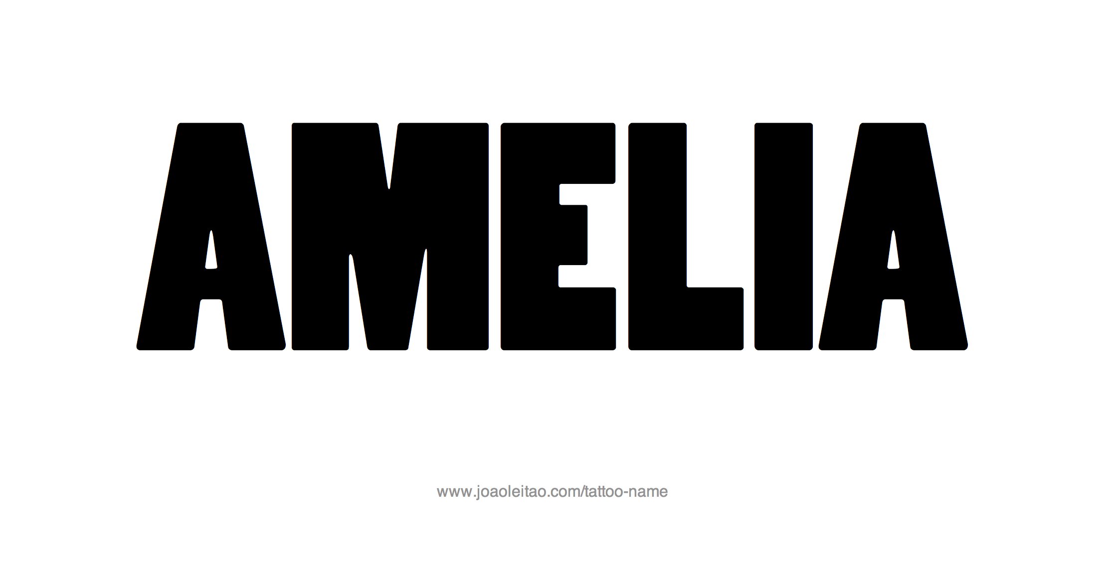 Tattoo Design Name Amelia 