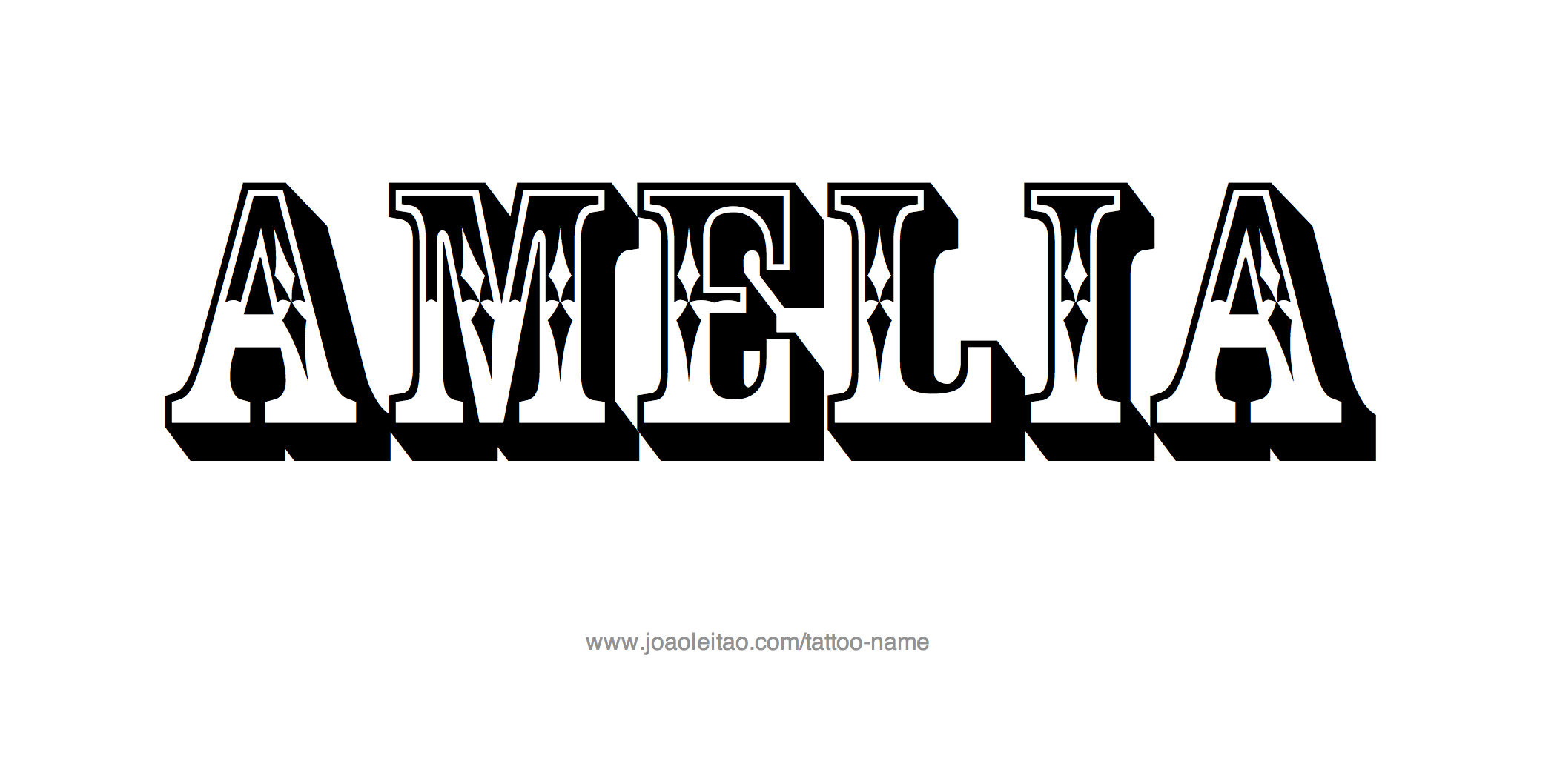 Tattoo Design Name Amelia 