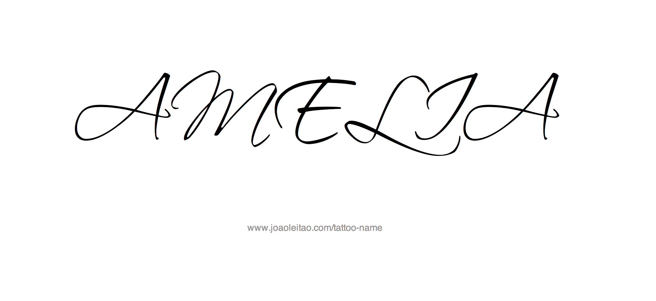 Tattoo Design Name Amelia 