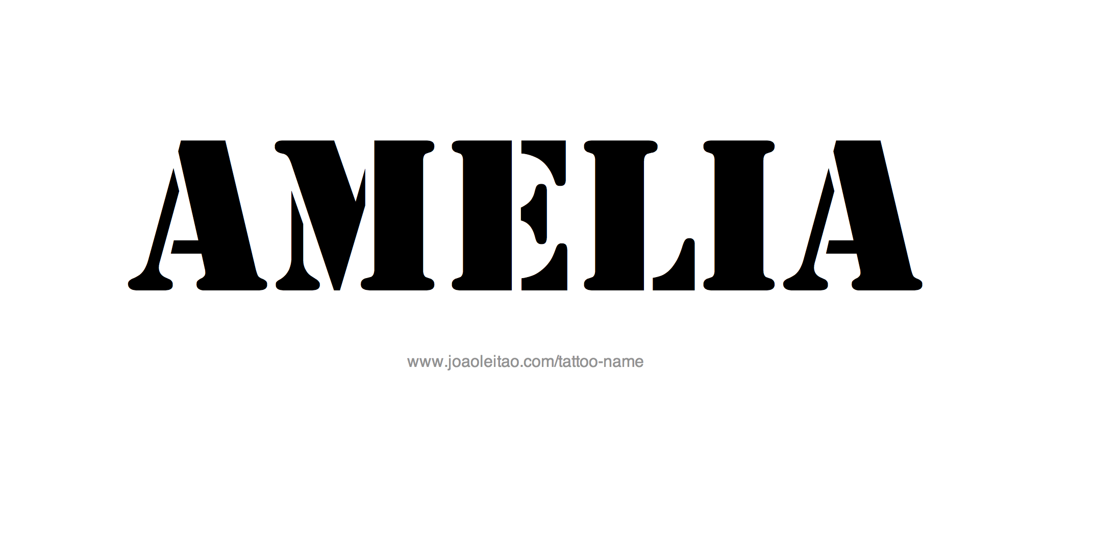 Tattoo Design Name Amelia 