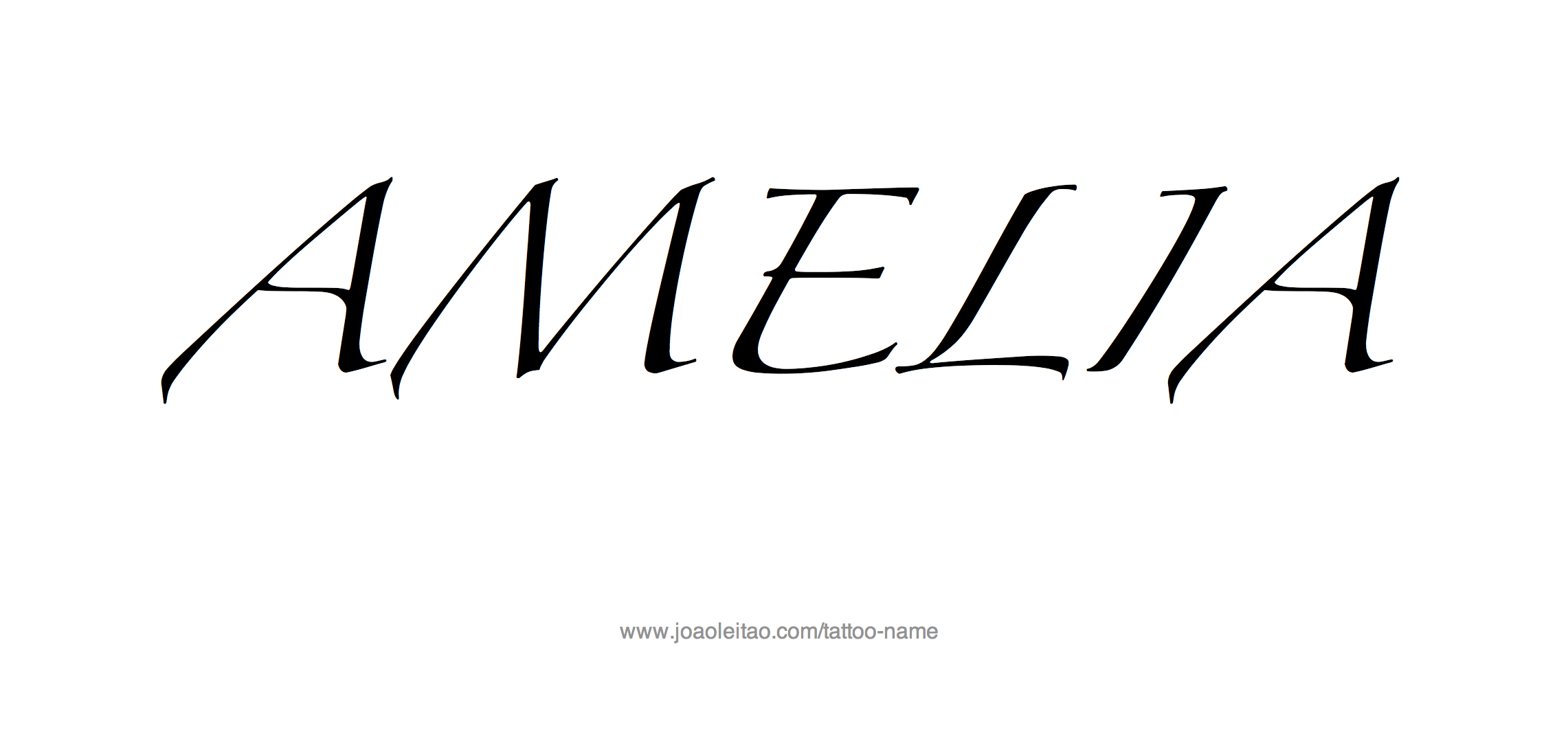 Tattoo Design Name Amelia 