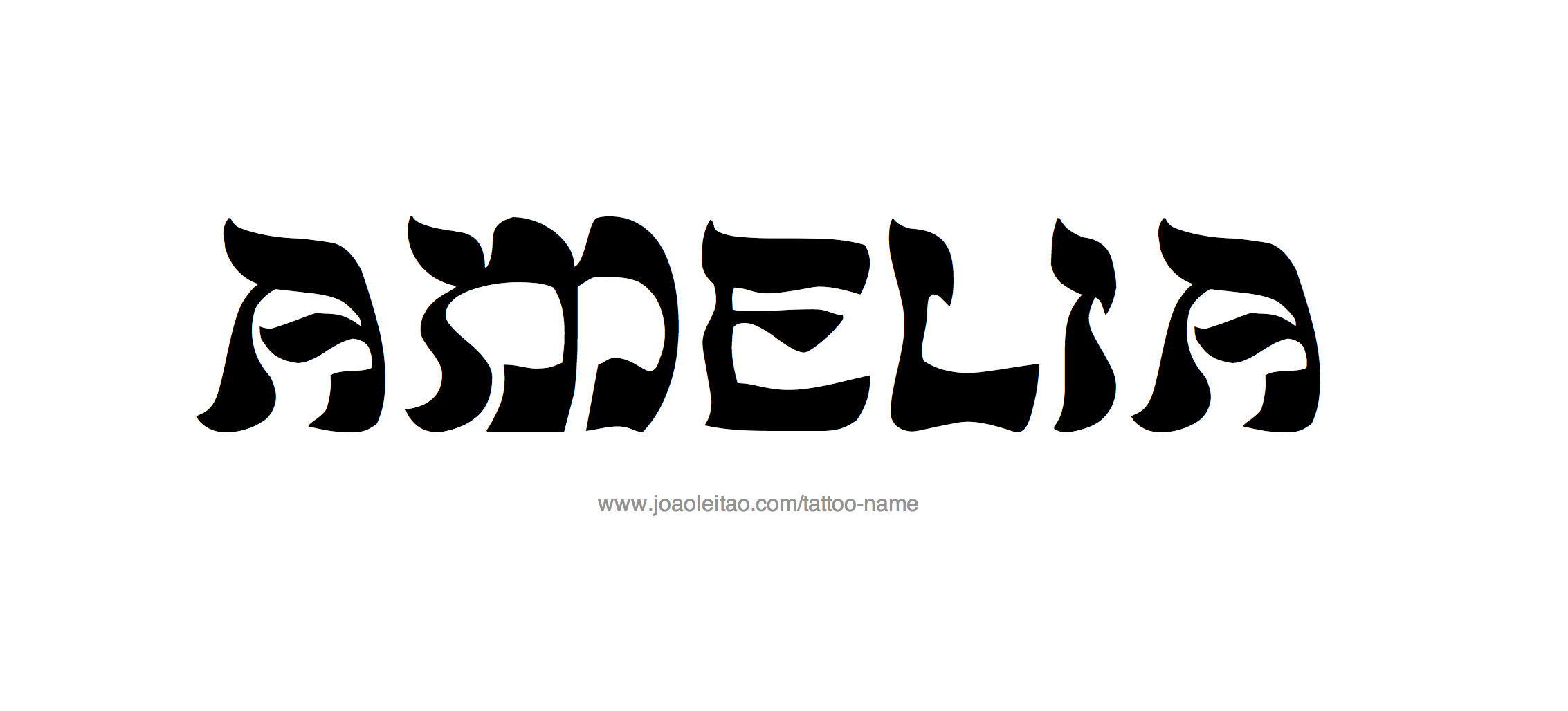 Tattoo Design Name Amelia 