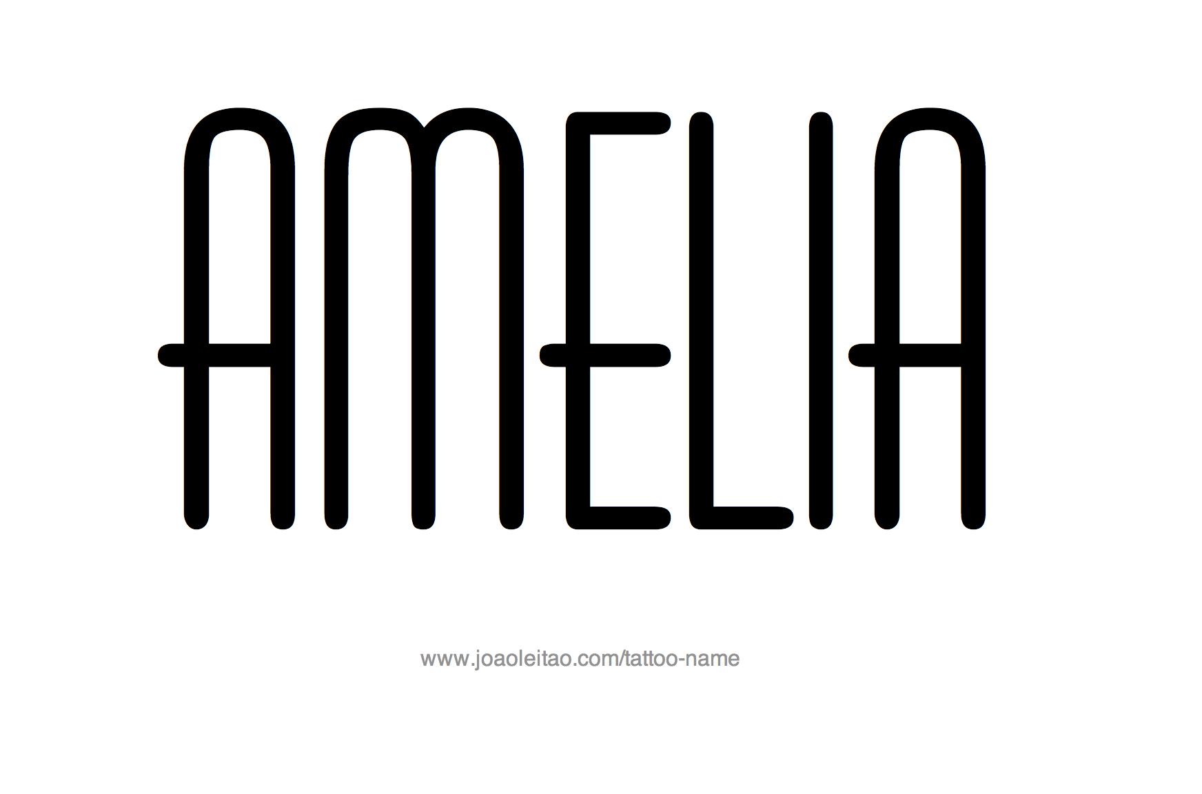 Tattoo Design Name Amelia 