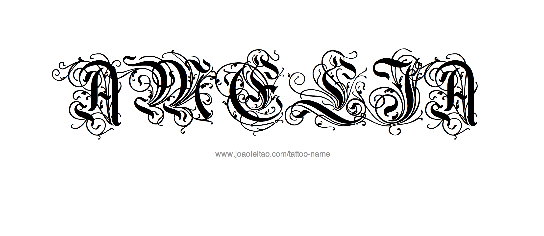 Tattoo Design Name Amelia 