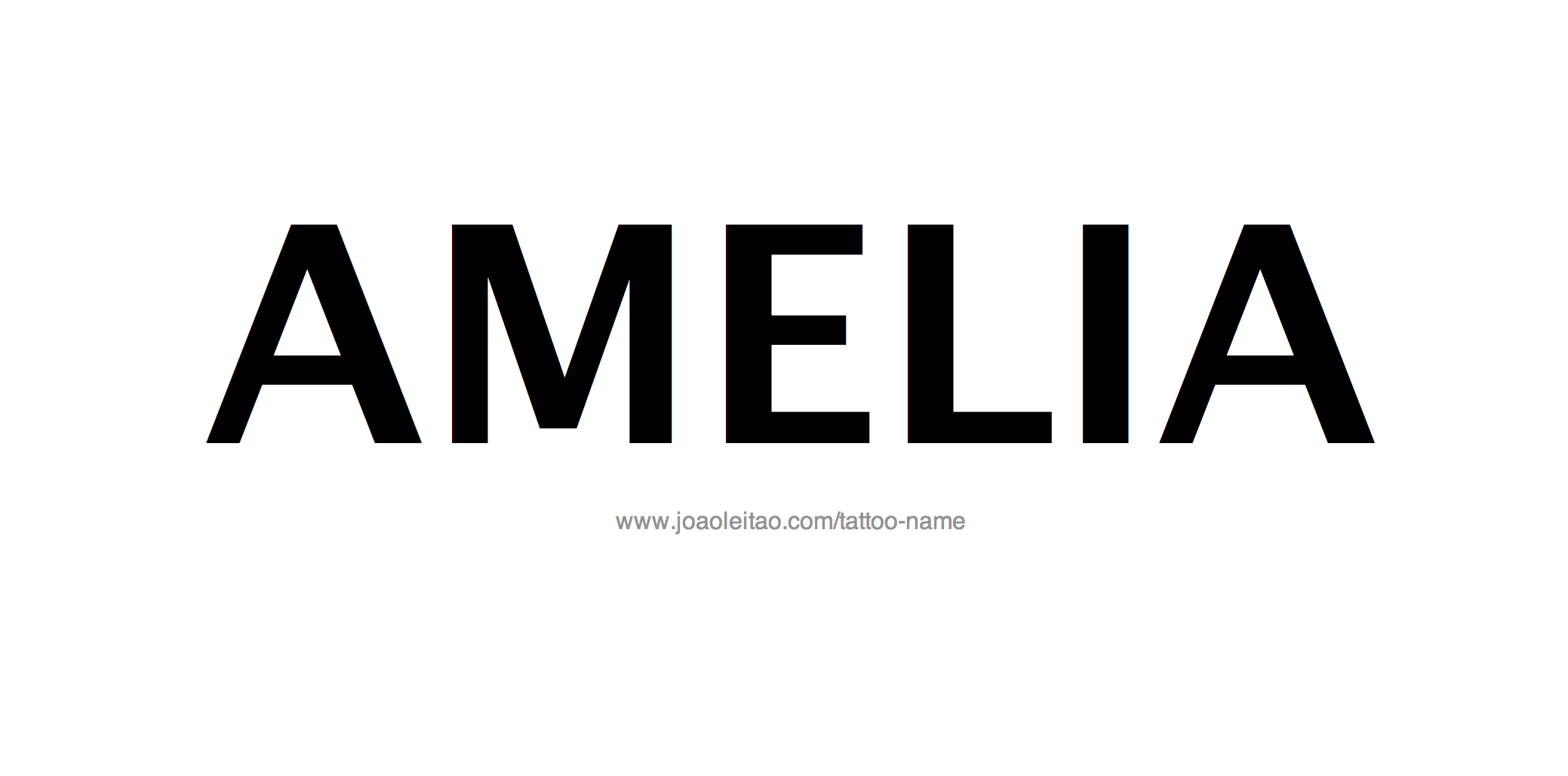 Tattoo Design Name Amelia 