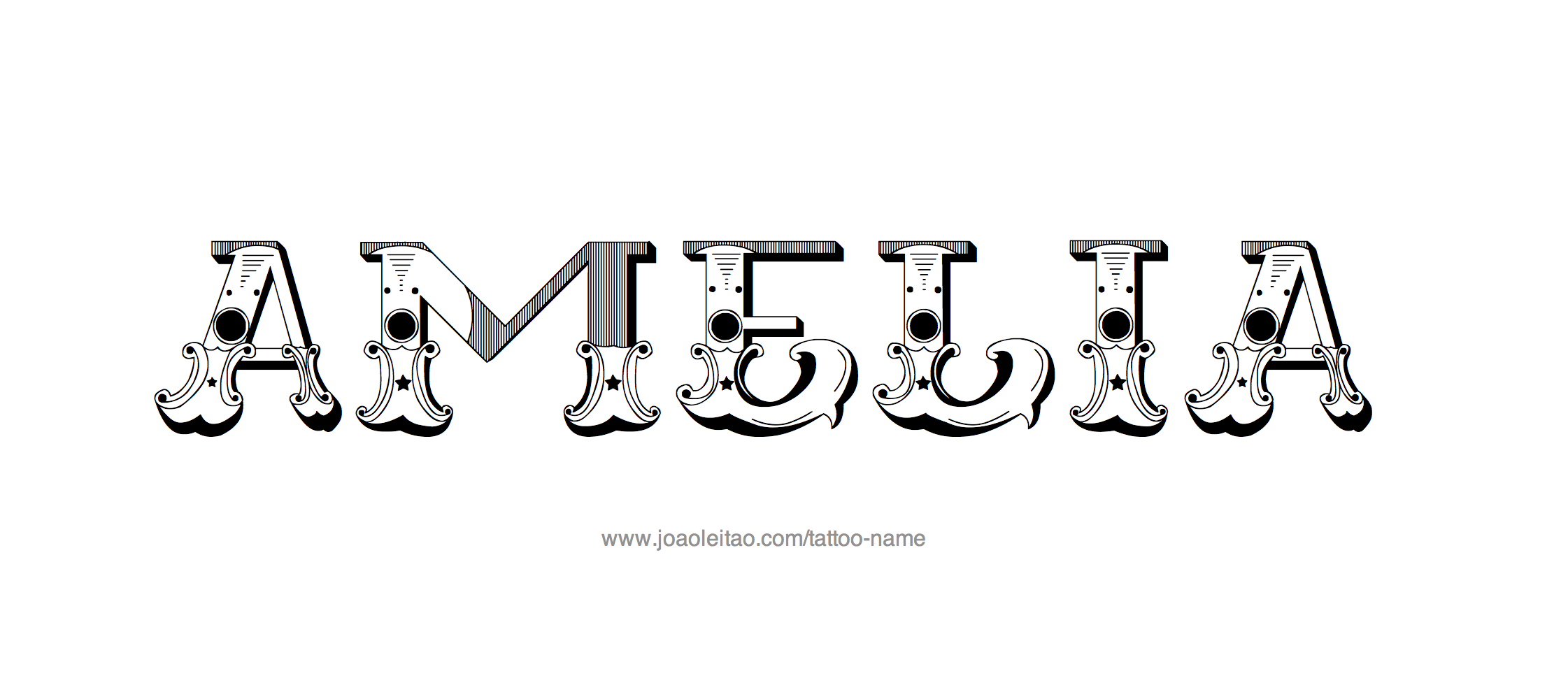 Tattoo Design Name Amelia 