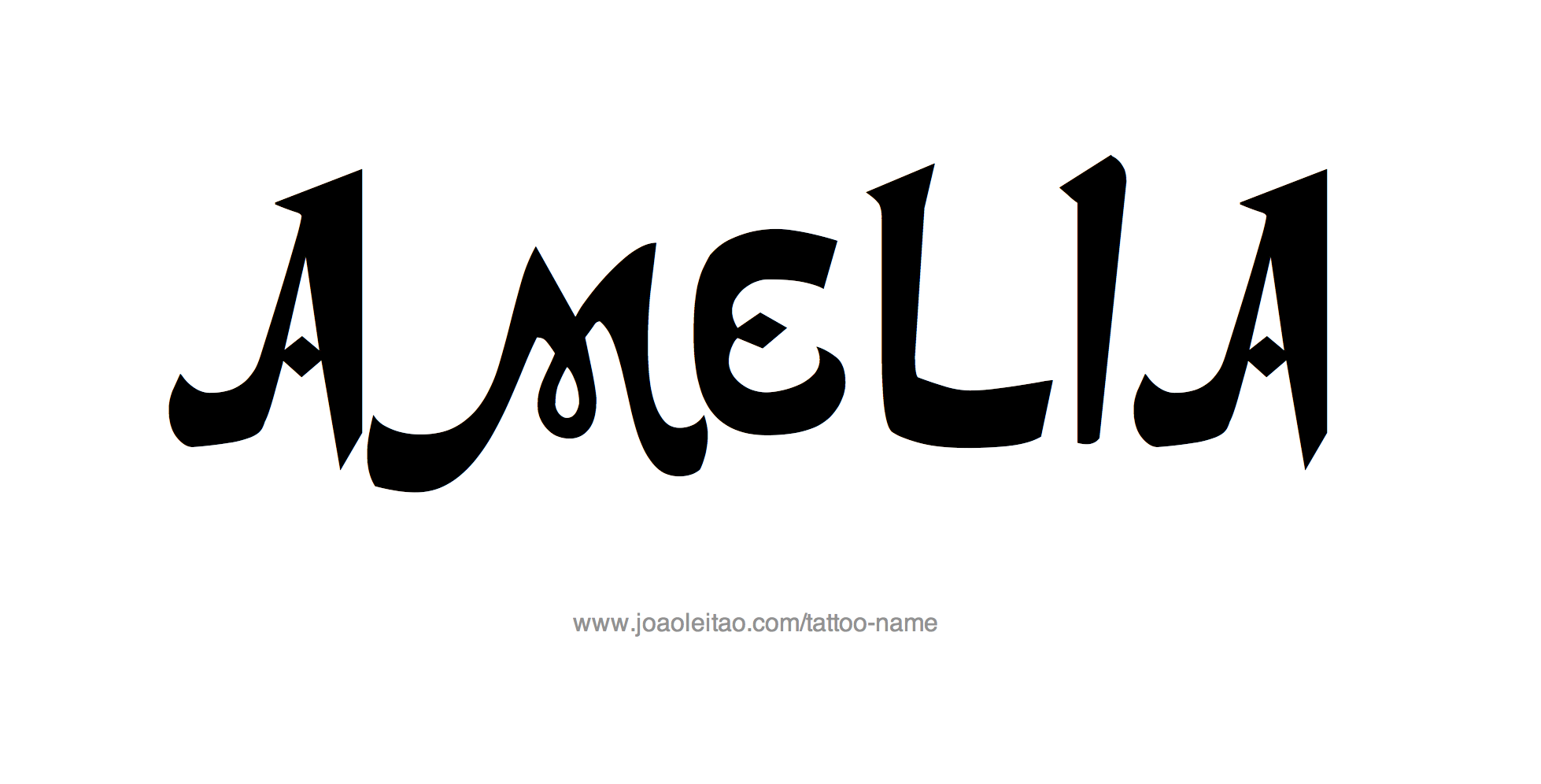 Tattoo Design Name Amelia 