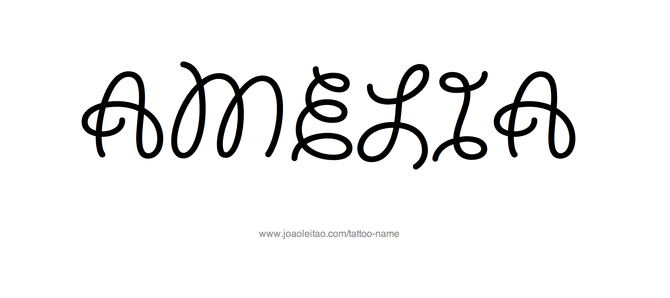 Tattoo Design Name Amelia 