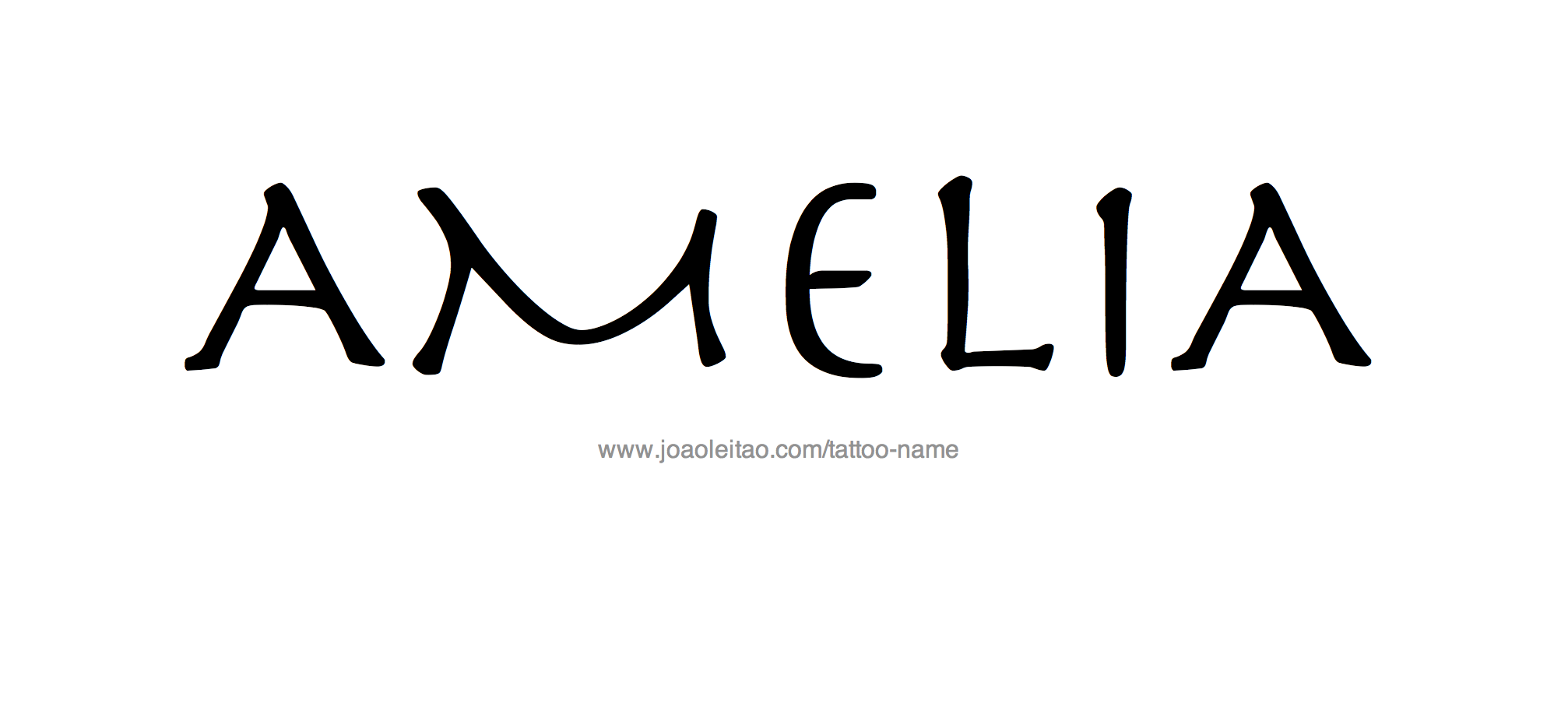 Tattoo Design Name Amelia 