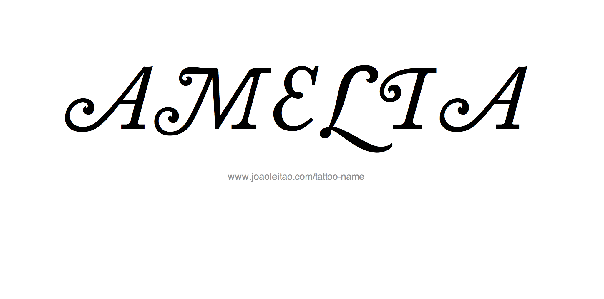 Tattoo Design Name Amelia 