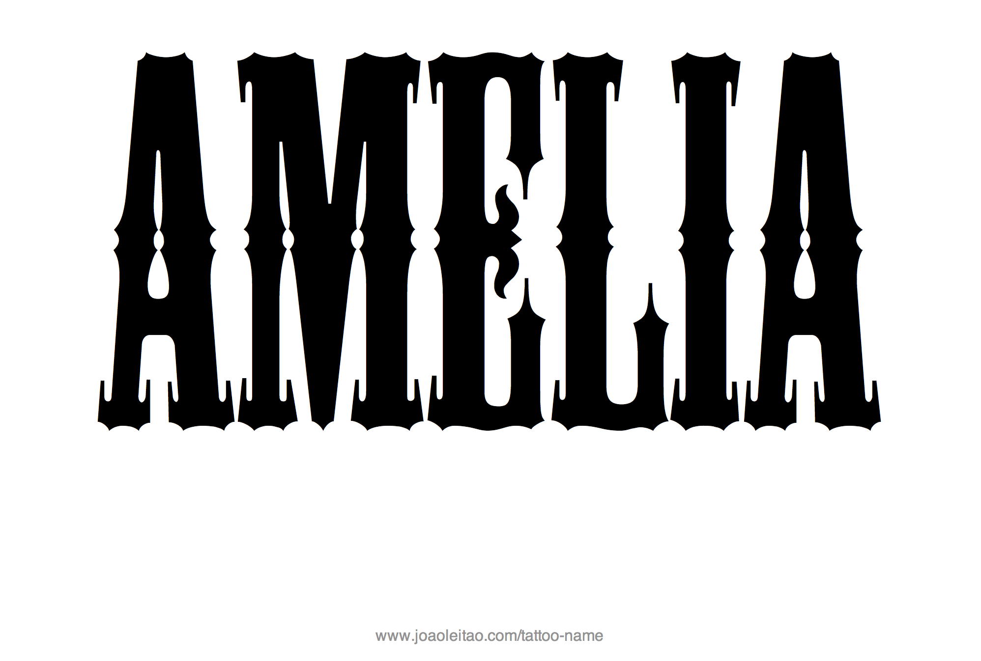 Tattoo Design Name Amelia 