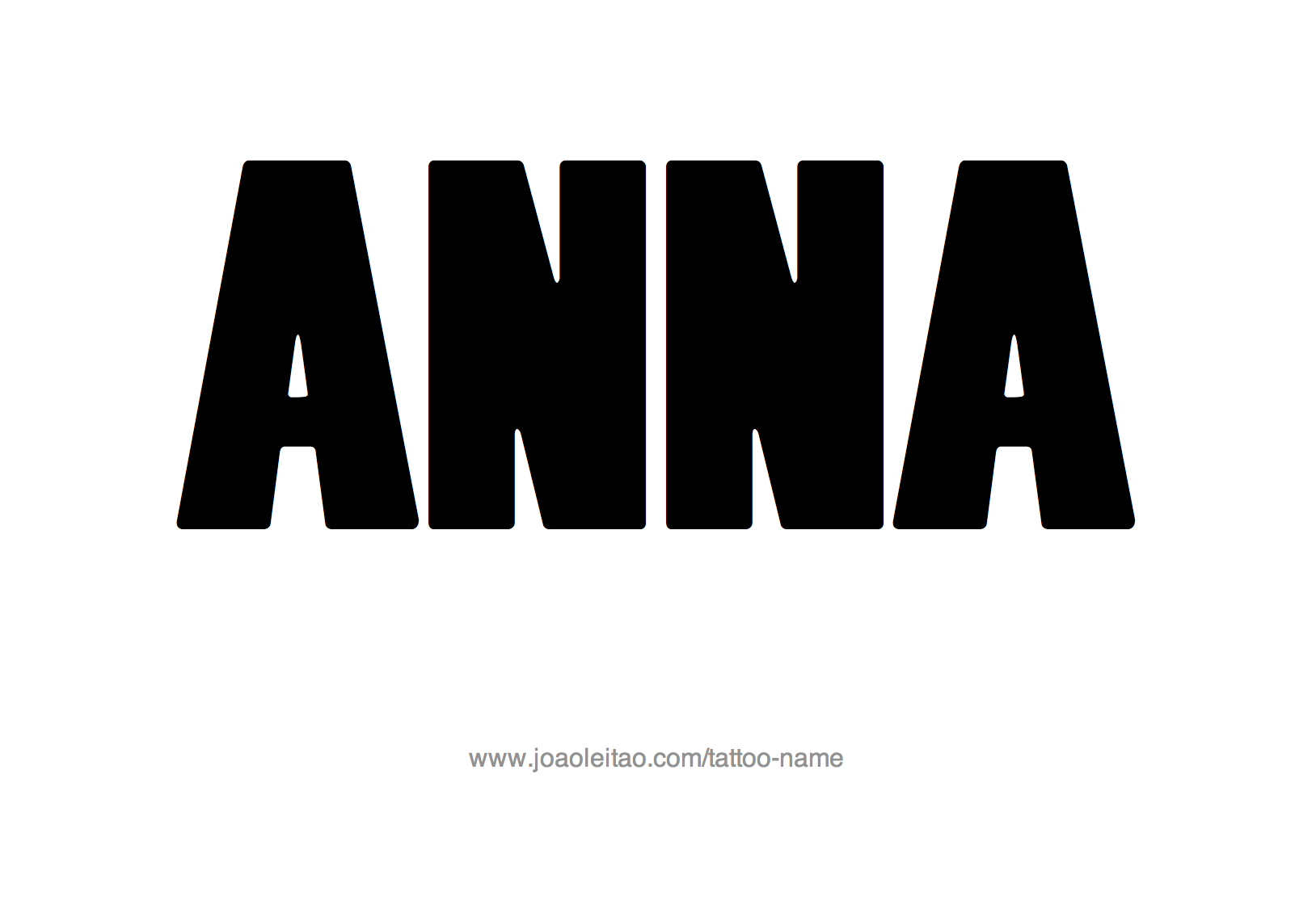 Tattoo Design Name Anna 