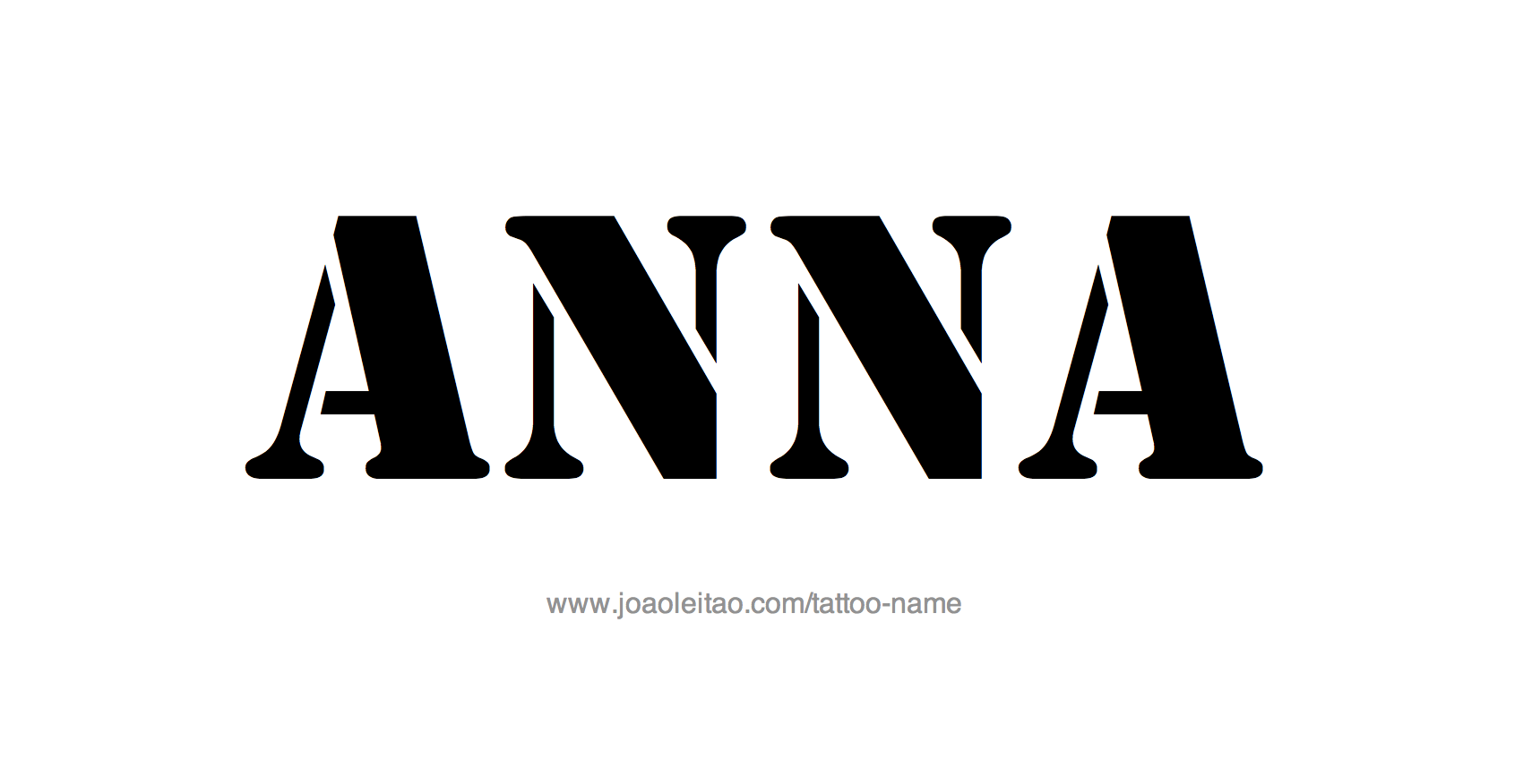 Tattoo Design Name Anna 