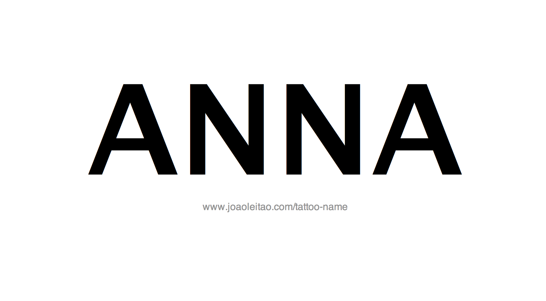 Tattoo Design Name Anna 