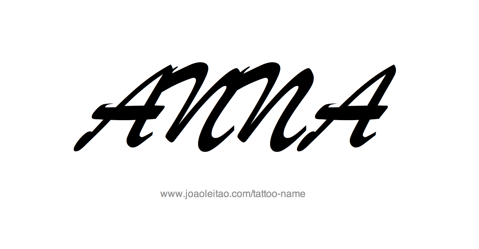 Tattoo Design Name Anna 