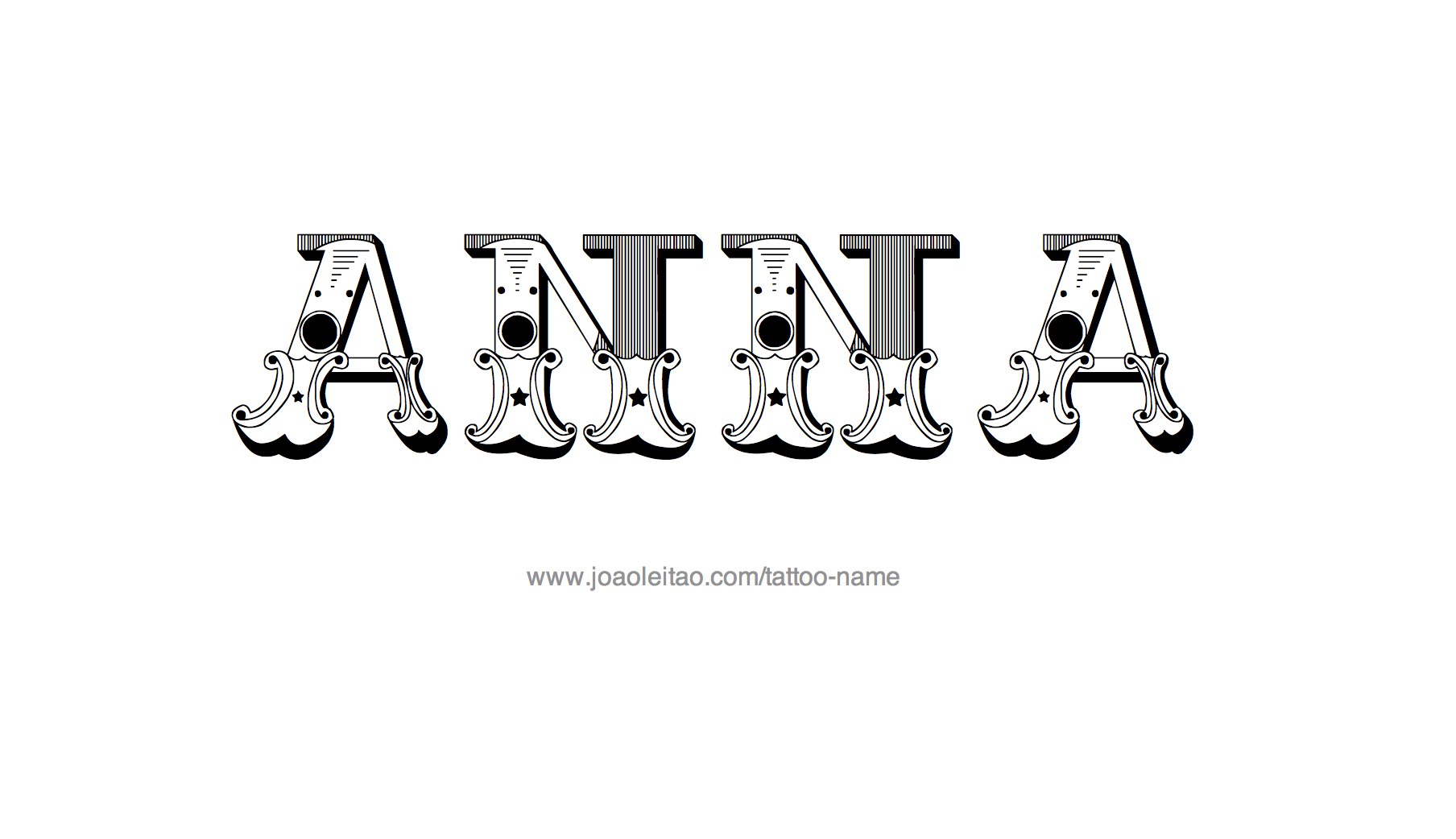 Tattoo Design Name Anna 