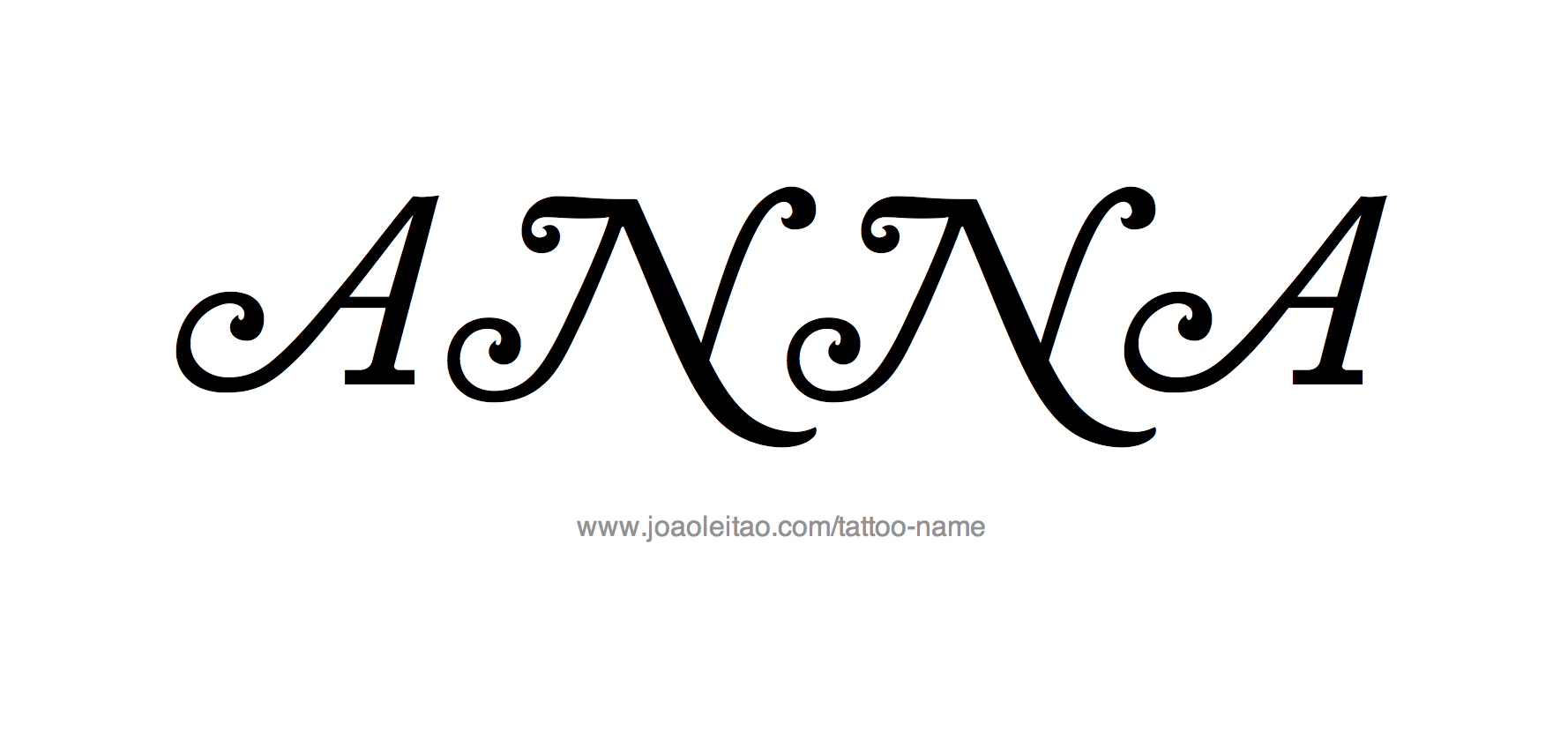 Tattoo Design Name Anna 