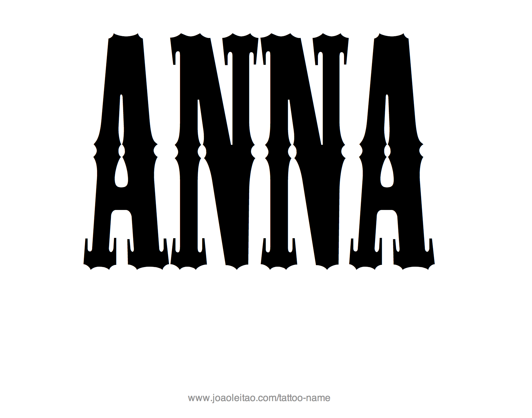 Tattoo Design Name Anna 