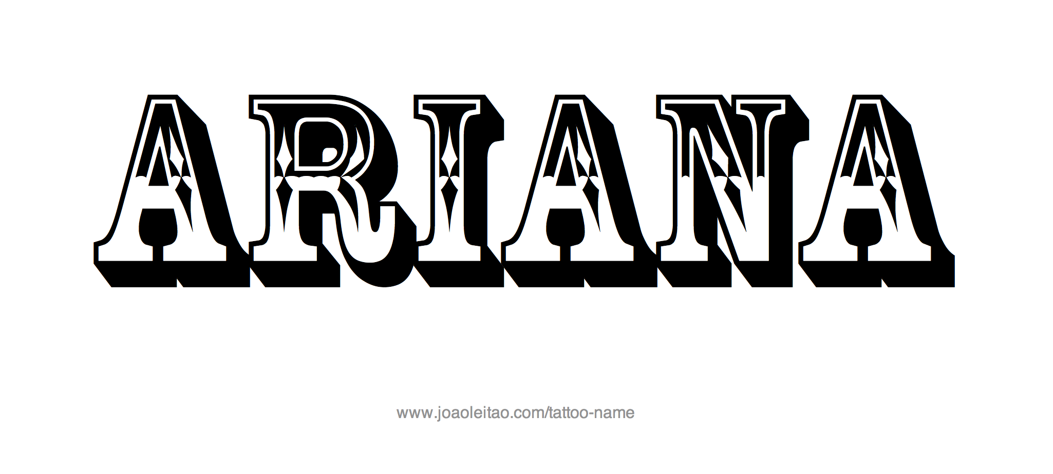 Tattoo Design Name Ariana 