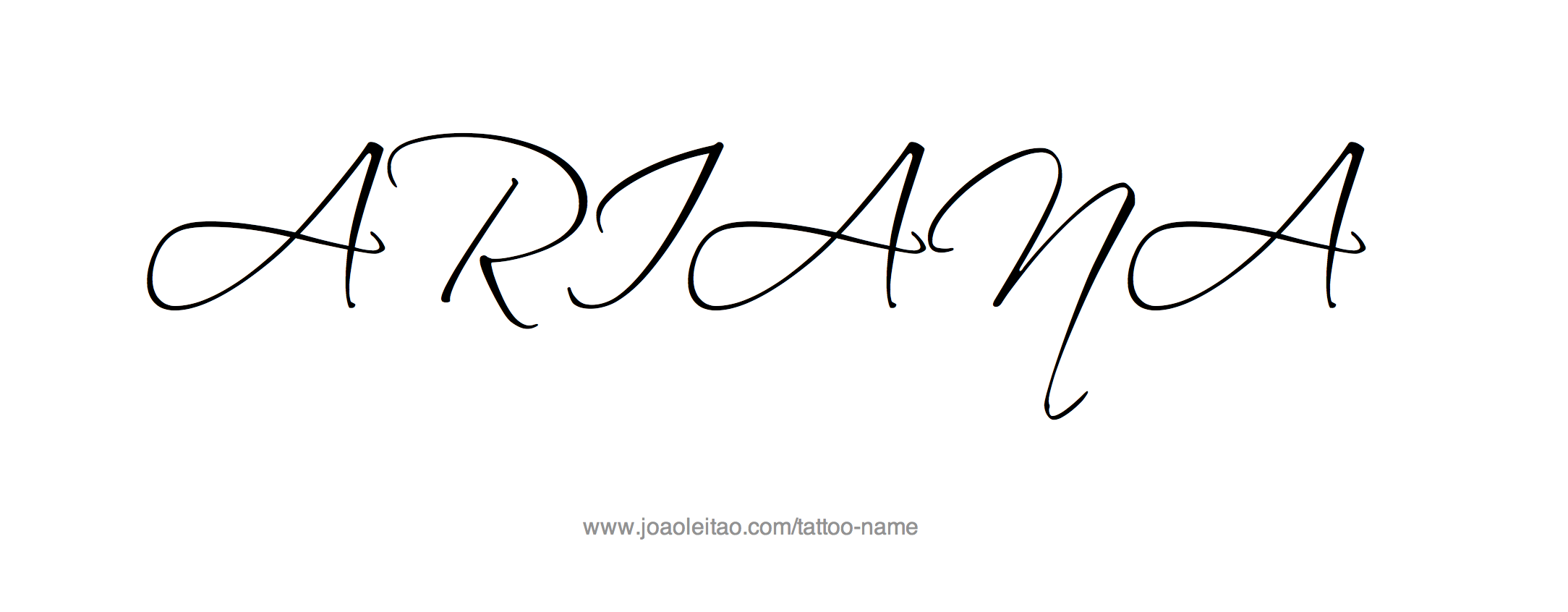 Tattoo Design Name Ariana 