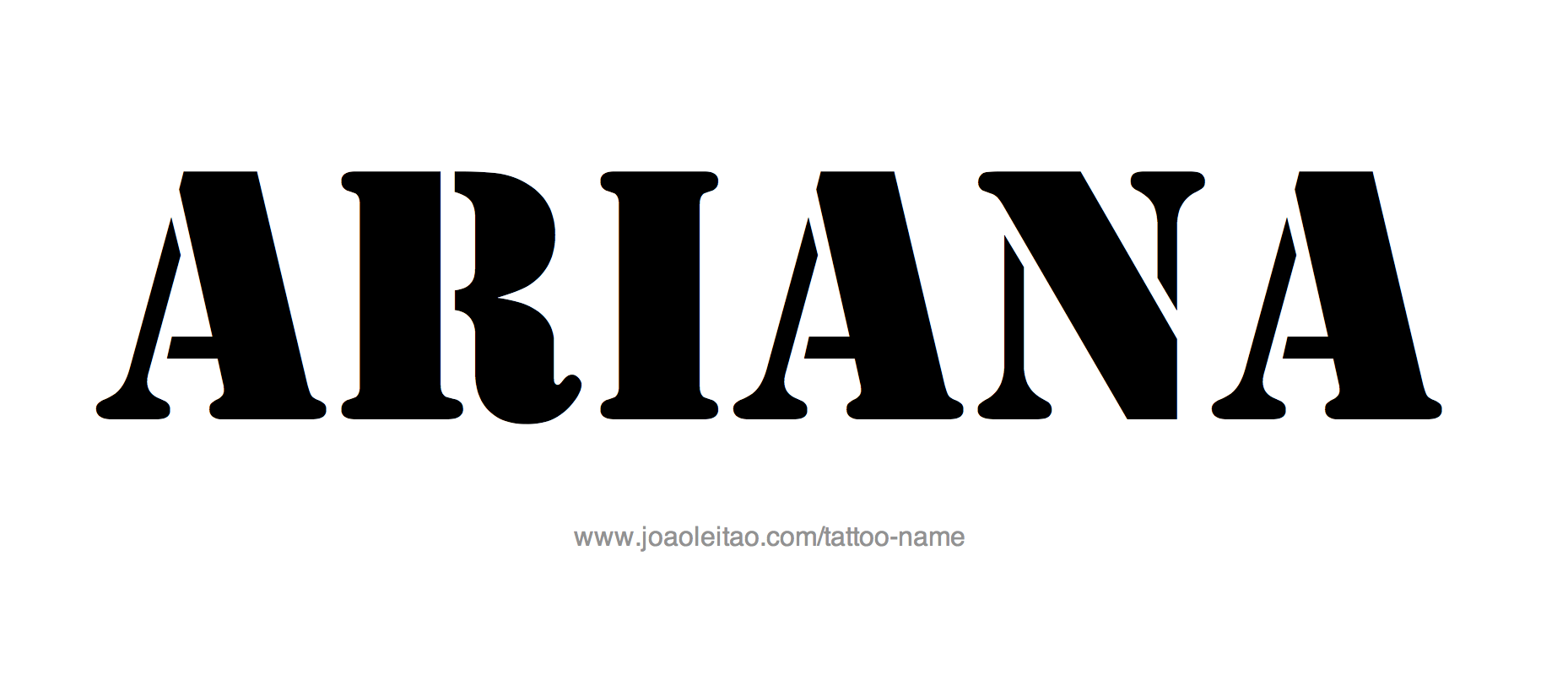 Tattoo Design Name Ariana 