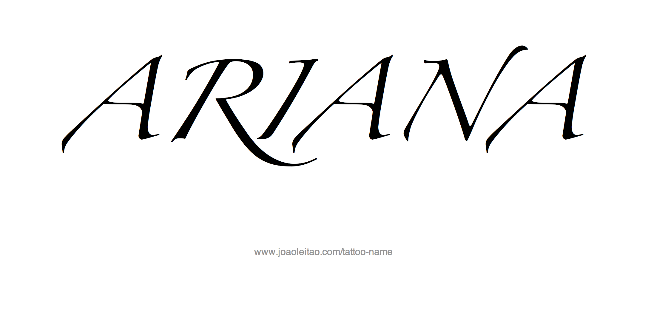 Tattoo Design Name Ariana 