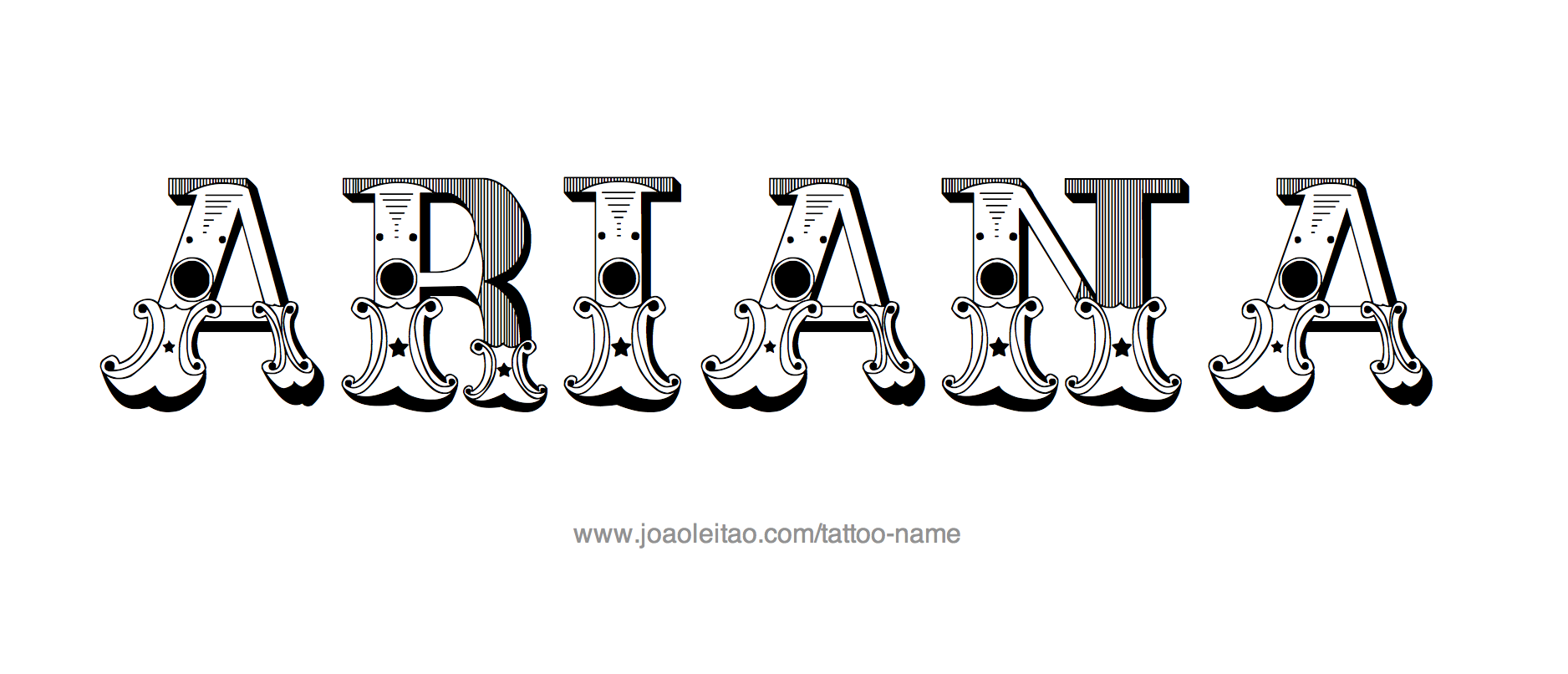 Tattoo Design Name Ariana 