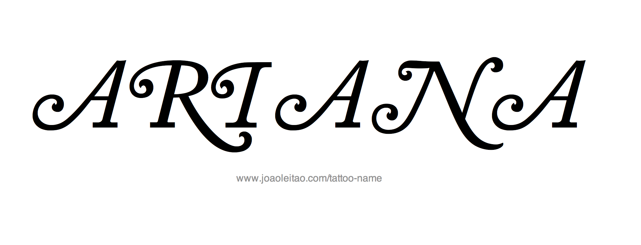 Tattoo Design Name Ariana 