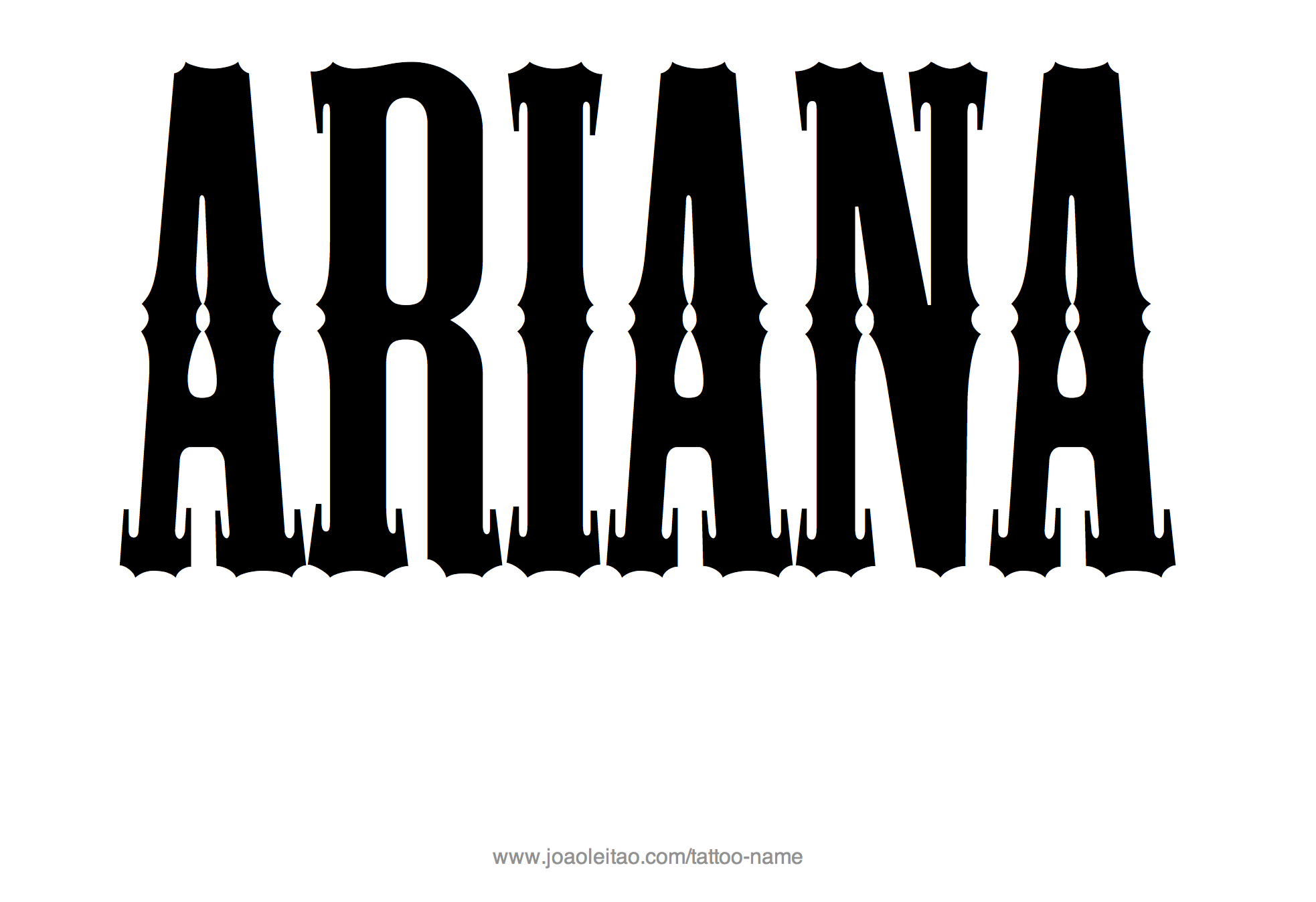 Tattoo Design Name Ariana 