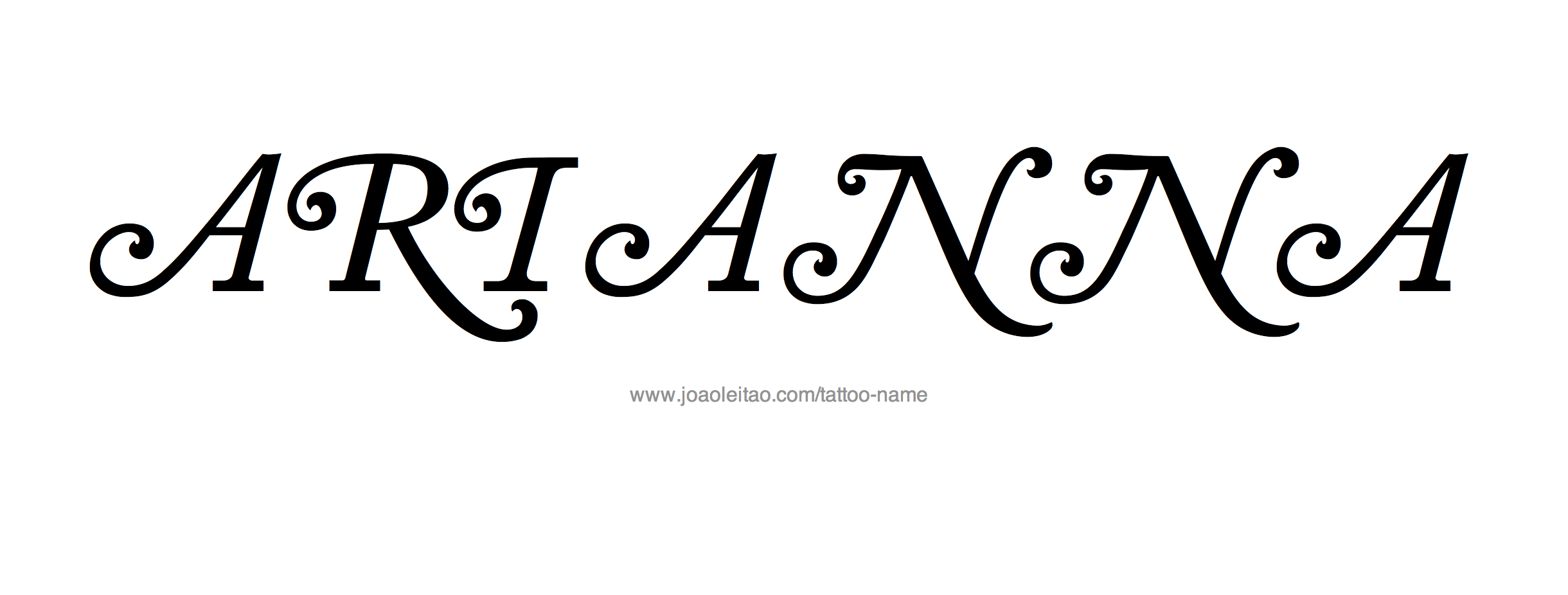 Tattoo Design Name Arianna 