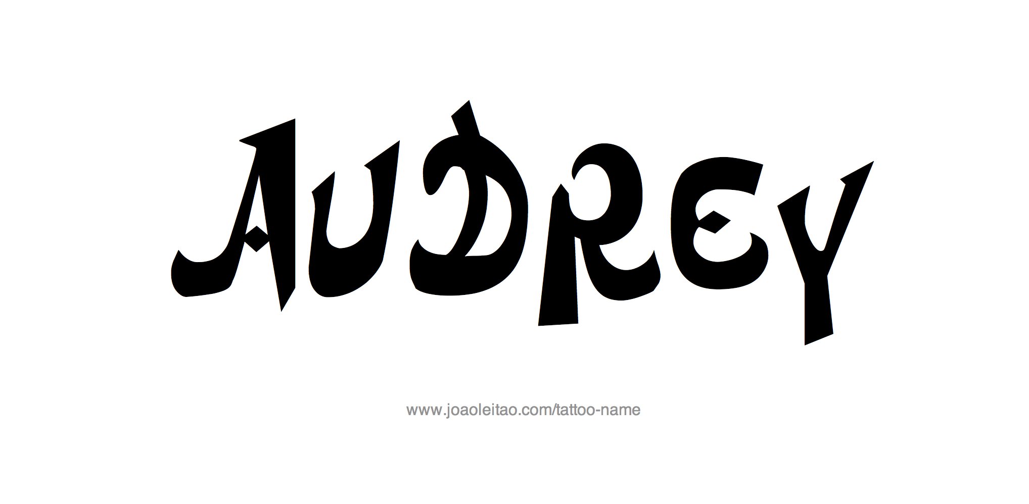 Audrey Name Tattoo Designs