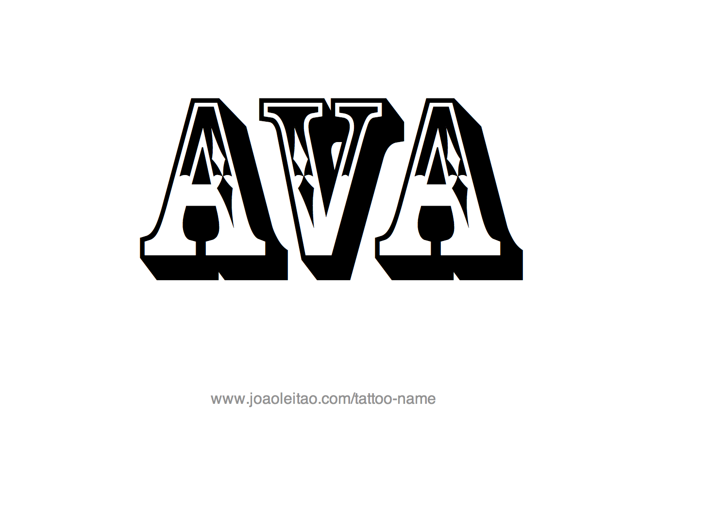 Tattoo Design Name Ava 