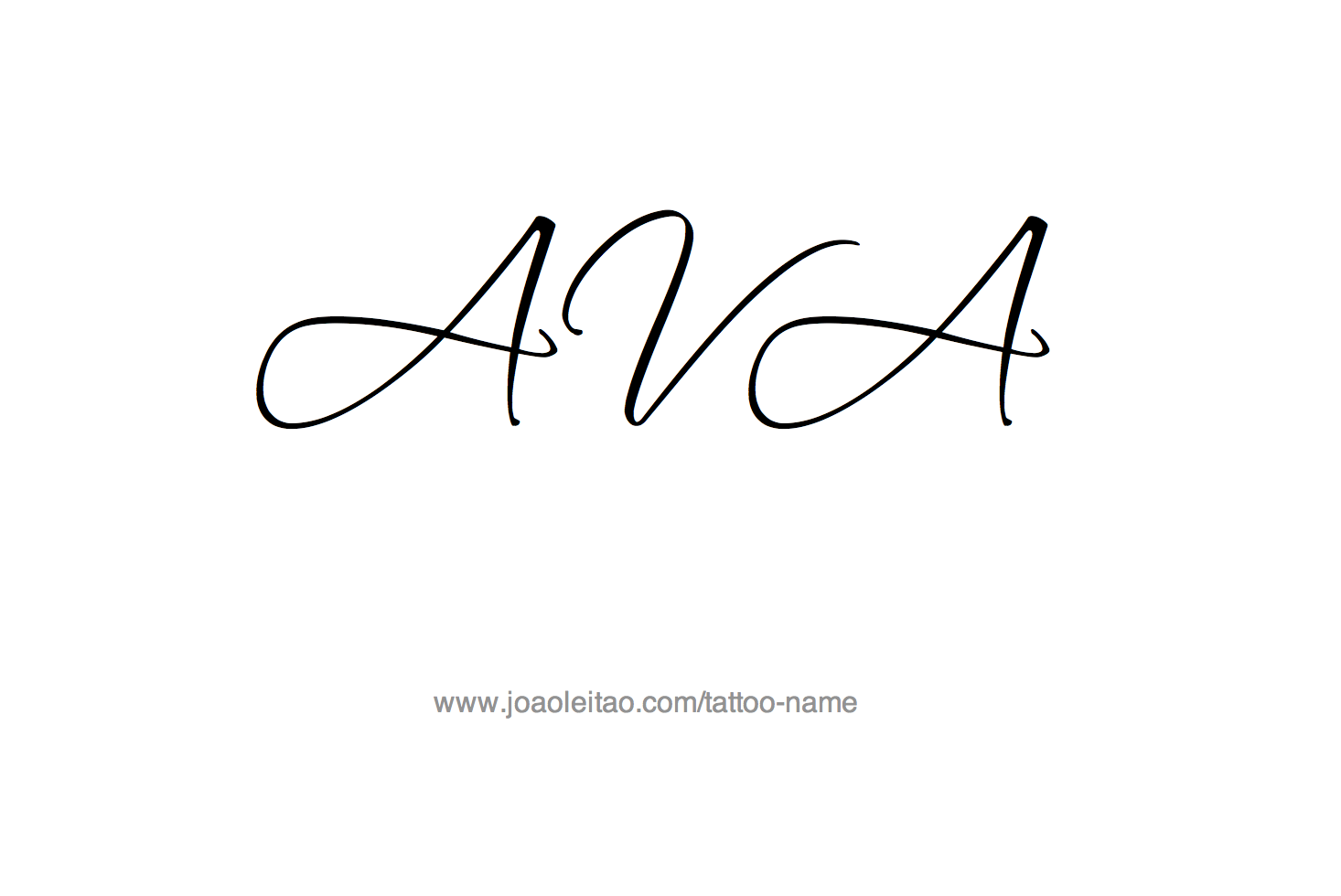 Tattoo Design Name Ava 